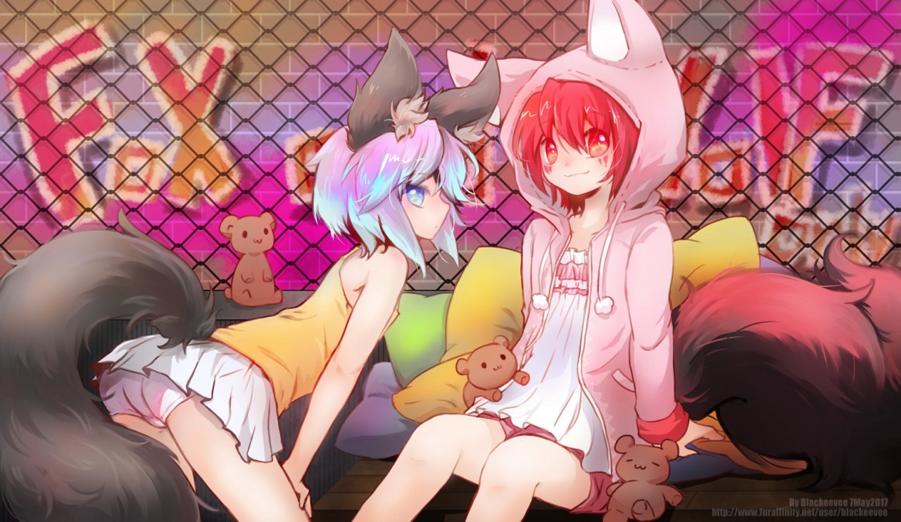 Two cuties! - Its a trap!, Animal ears, Anime, Alexis, , 