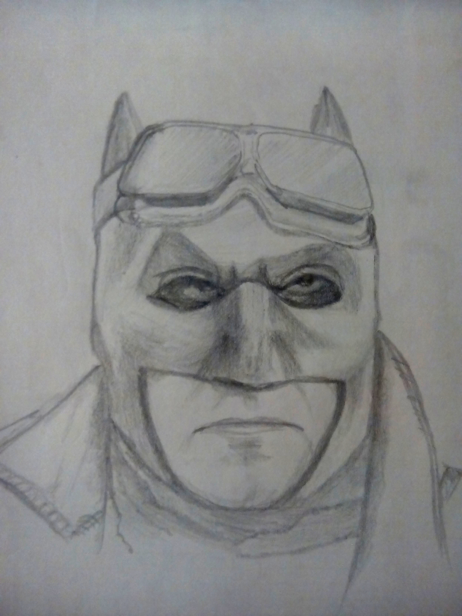 Batman - My, Pencil, Drawing, Batman, Beginner artist