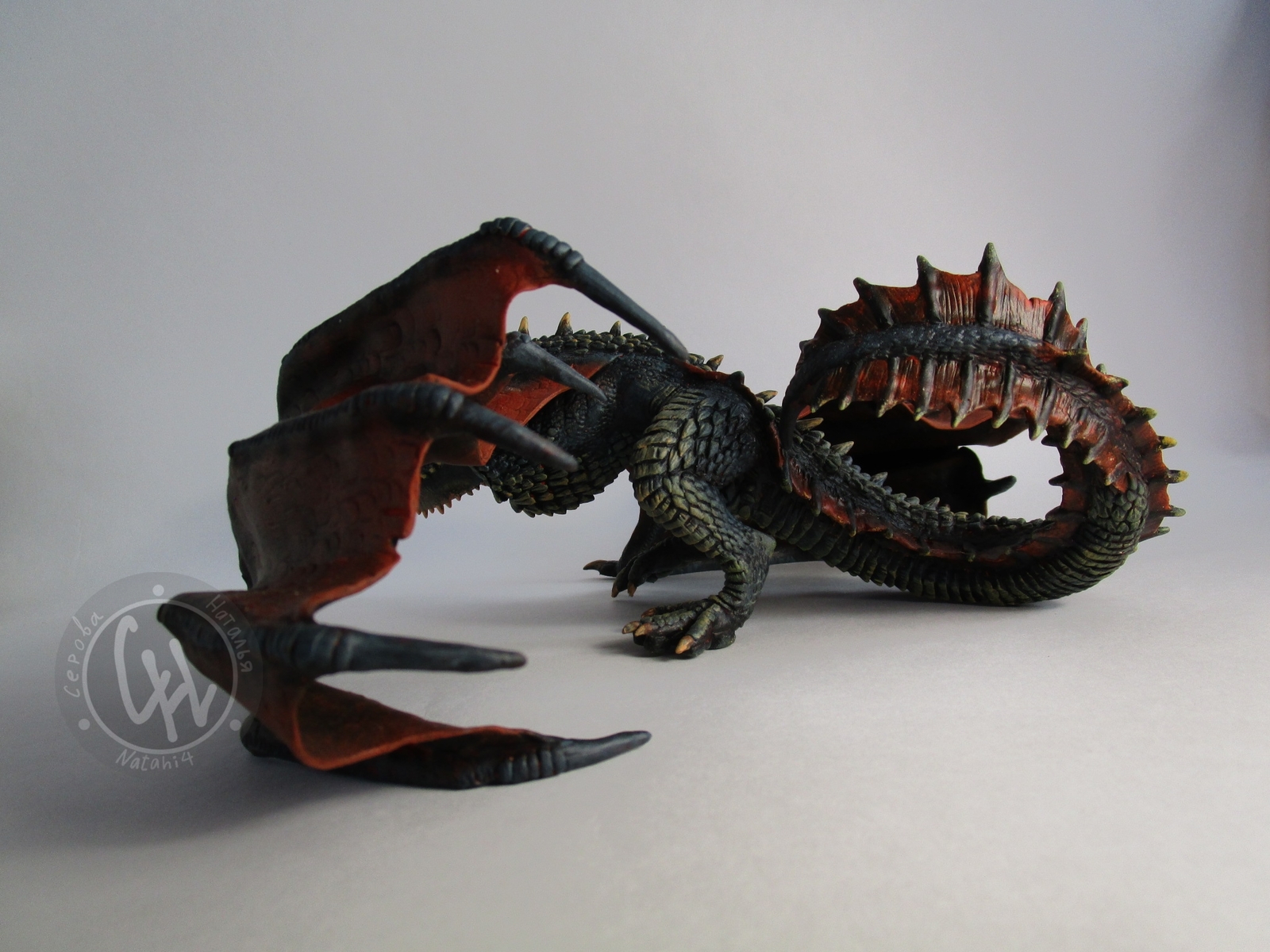 My Dragon Drogon, inspired by Game of Thrones. - My, Polymer clay, Game of Thrones, Drogon, Needlework without process, Sculpture, The Dragon, Longpost