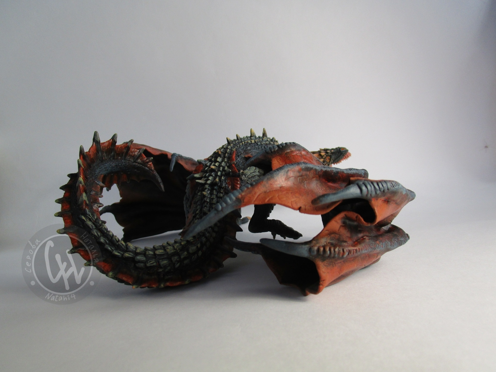 My Dragon Drogon, inspired by Game of Thrones. - My, Polymer clay, Game of Thrones, Drogon, Needlework without process, Sculpture, The Dragon, Longpost