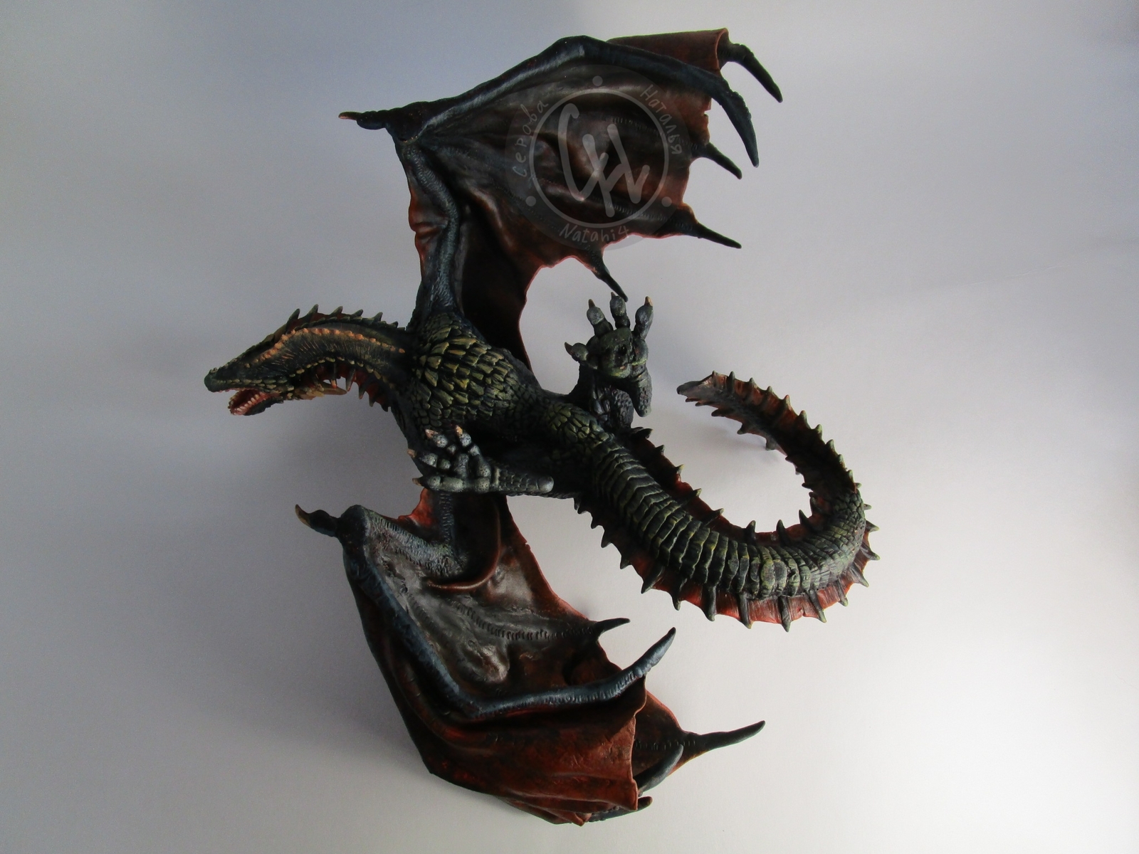 My Dragon Drogon, inspired by Game of Thrones. - My, Polymer clay, Game of Thrones, Drogon, Needlework without process, Sculpture, The Dragon, Longpost