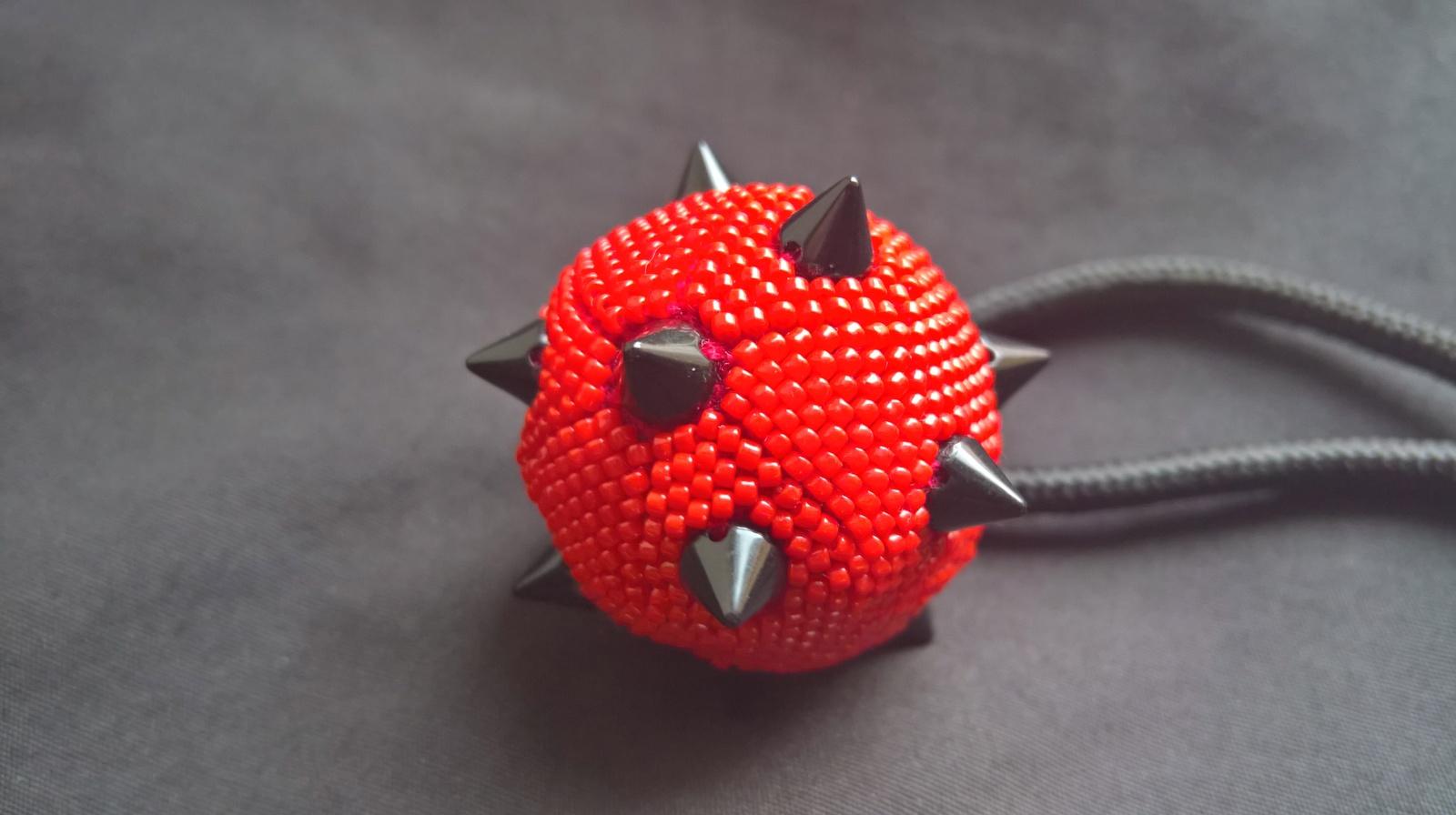 Repeater ball with spikes. - My, Beads, Needlework, My, Creation, Longpost