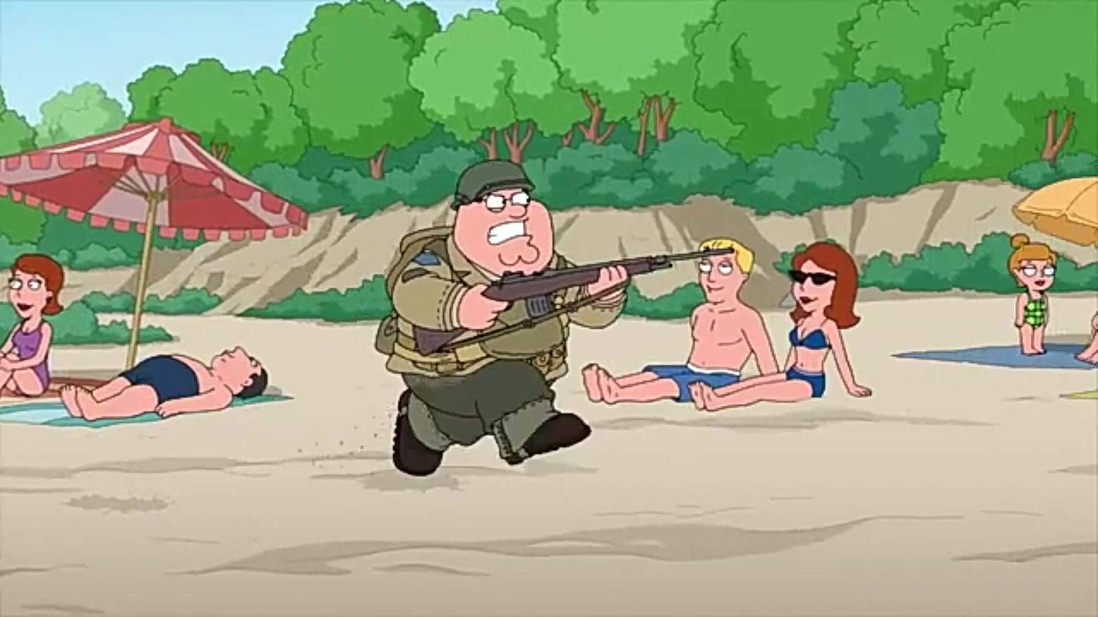 It's like when I stormed the coast of Normandy. - Family guy, Normandy, Serials