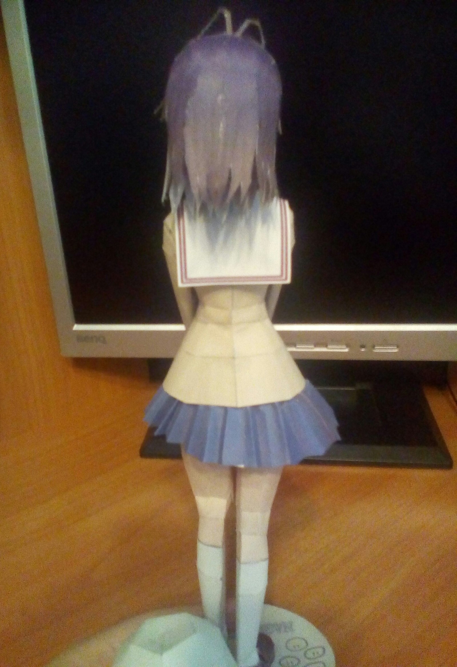 Фигурка Nagisa Furukawa из аниме Clannad - Моё, Аниме, Nagisa Furukawa, Нагиса Фурукава, Clannad, Papercraft, Длиннопост