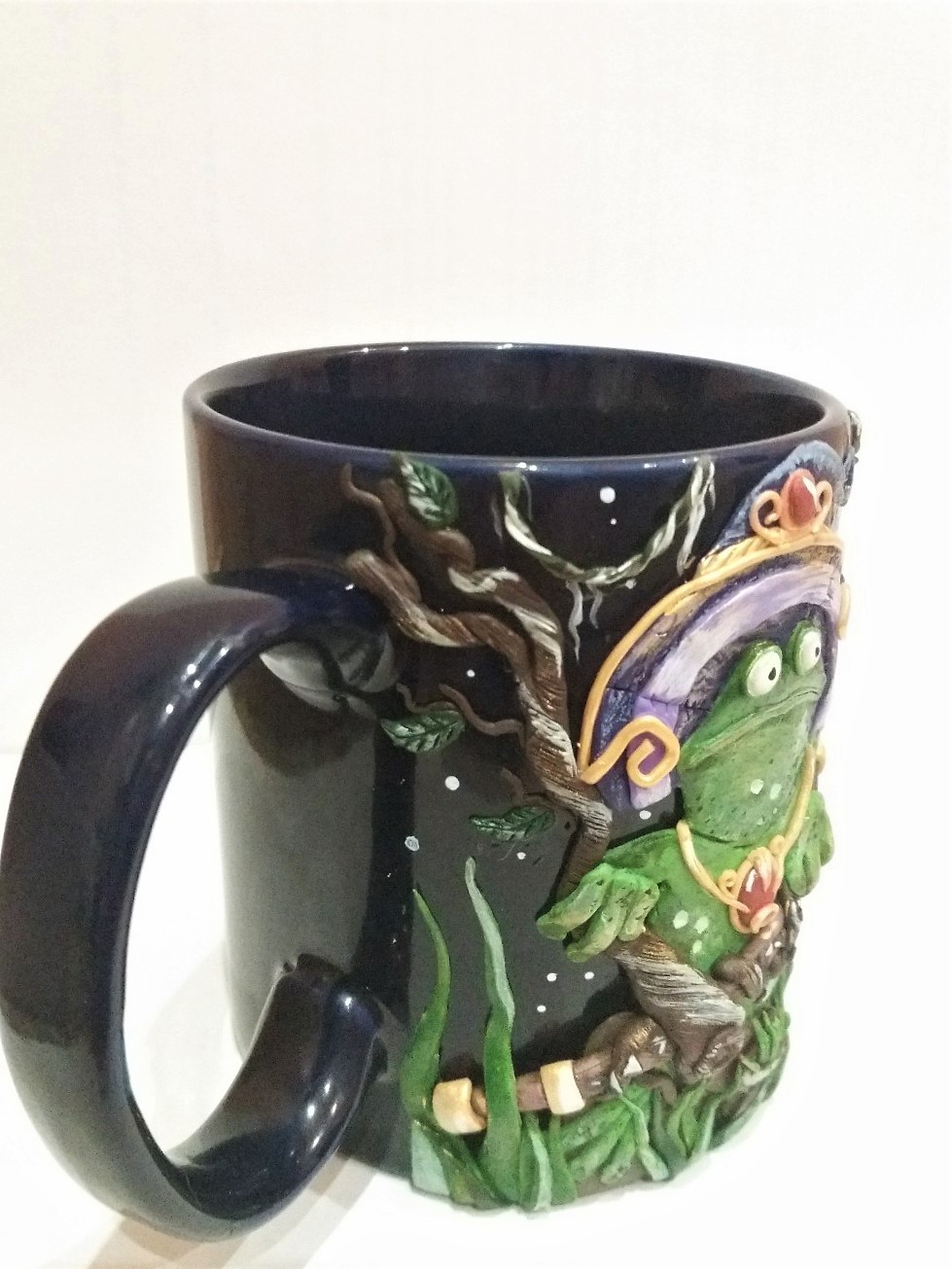 Mug with the Witch's Apprentice made of polymer clay - My, Polymer clay, Кружки, Frogs, Character, Characters (edit), Fan art, Hearthstone, Polymer clay, Longpost