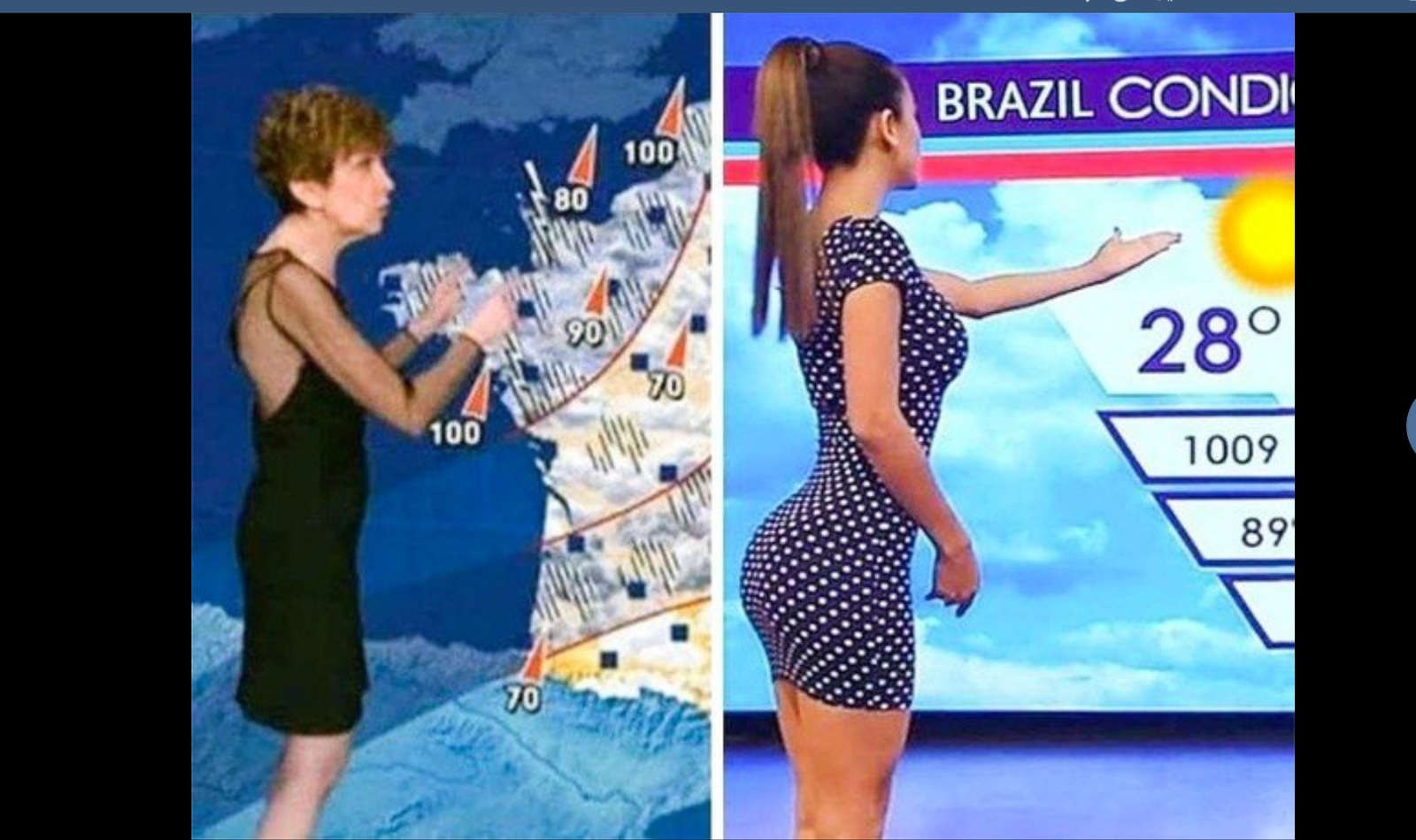 And why does the French weather forecast have lower ratings than Brazil? - Weather, Rating, beauty, Leading, Brazil, France, Studio