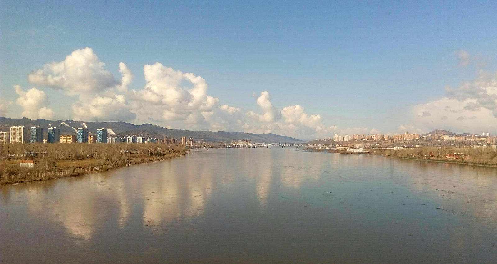 perfect morning - My, Yenisei, Clouds