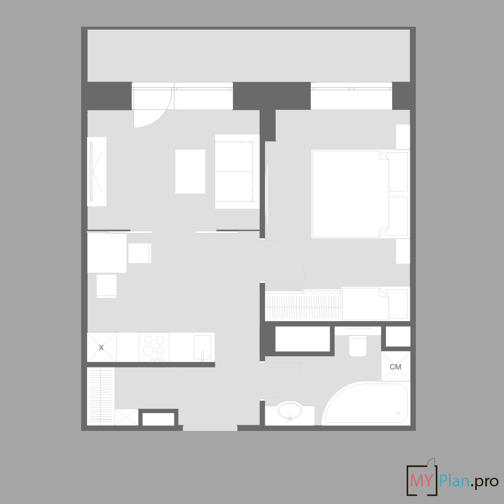 Three options for one apartment Part 3 - My, Layout, , Arrangement, Interior Design, Longpost