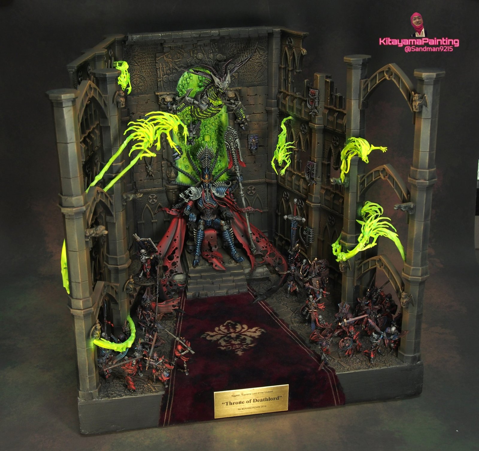 Throne of Deathlord by KitayamaPainting - Warhammer: age of sigmar, Alliance of Death, Nagash, Miniature, Longpost