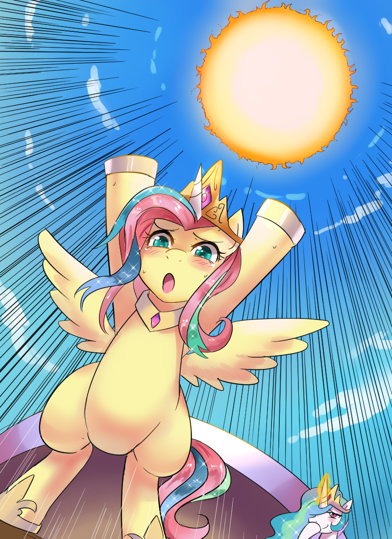 Everypony... Lend me your power! Please! - My little pony, Fluttershy, Princess celestia, MLP Season 8