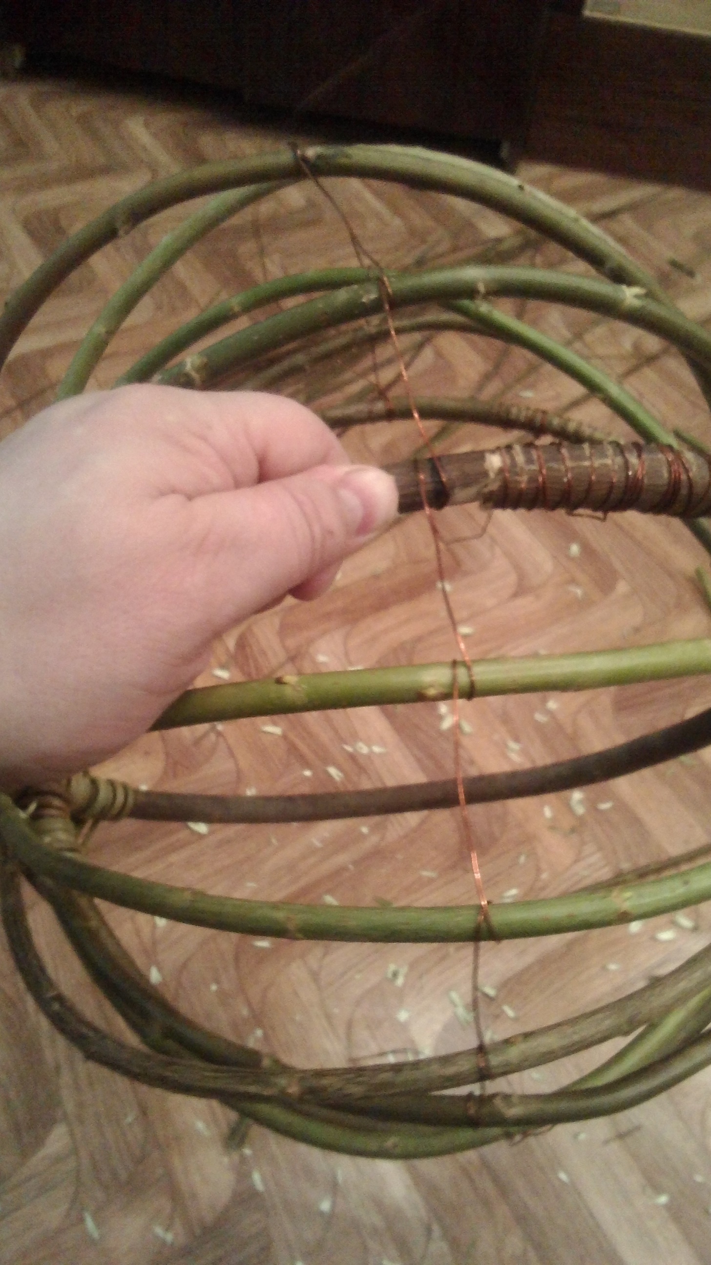 Weave from willow twigs. - My, Weaving from rods, Basket weaving, , Longpost