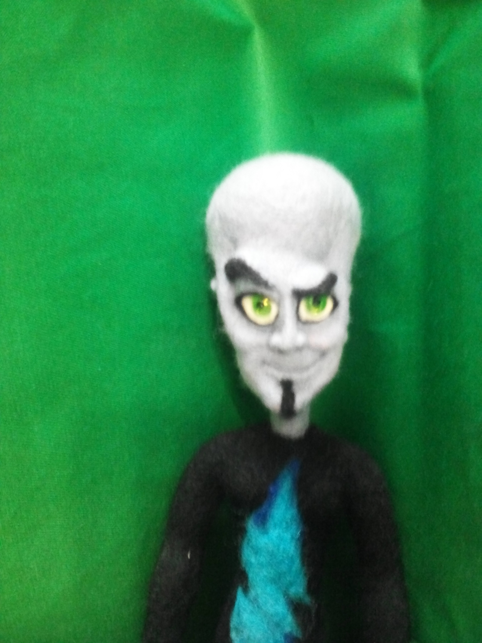 Megamind is the most brilliant and unfortunate villain in the world! - My, Handmade, Dry felting, , Megabrain, Longpost