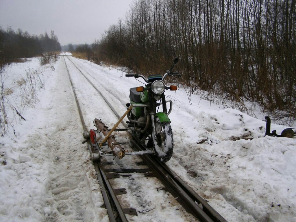 Motorized rubber - Railway, Motorcycles, Homemade, Narrow gauge