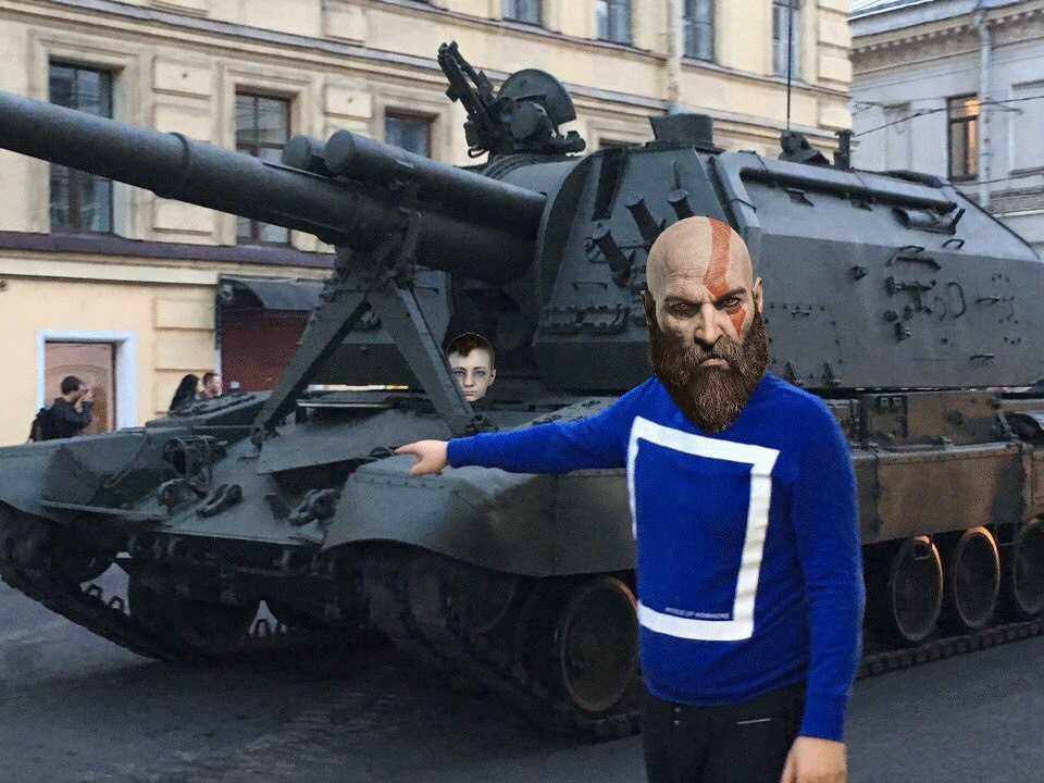 Когда с самого начала качал личинку - Моё, God of War, Артиллерия, Кратос, Атрей