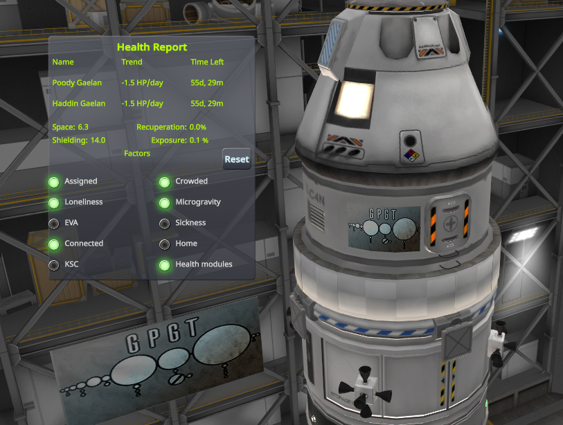 Description of Kerbal Health mod: radiation in bananas! - My, Kerbal space program, Games, Longpost