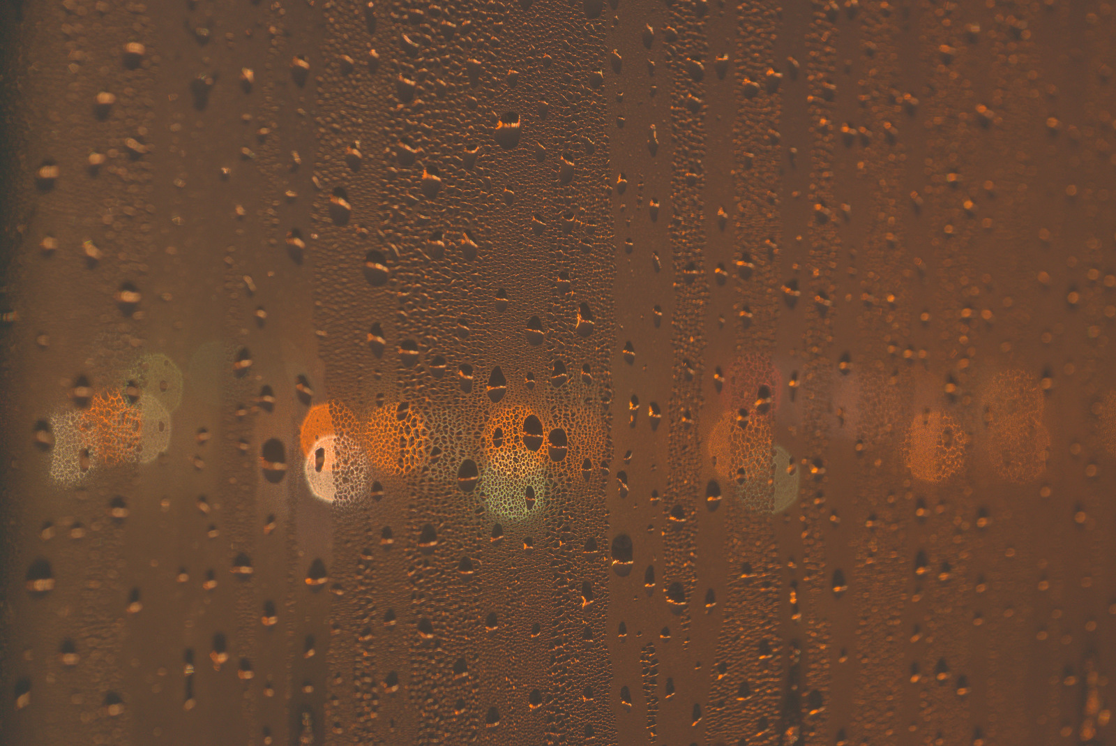 Drops on the window... - My, Window, Drops, Night shooting, moon, Color, Longpost