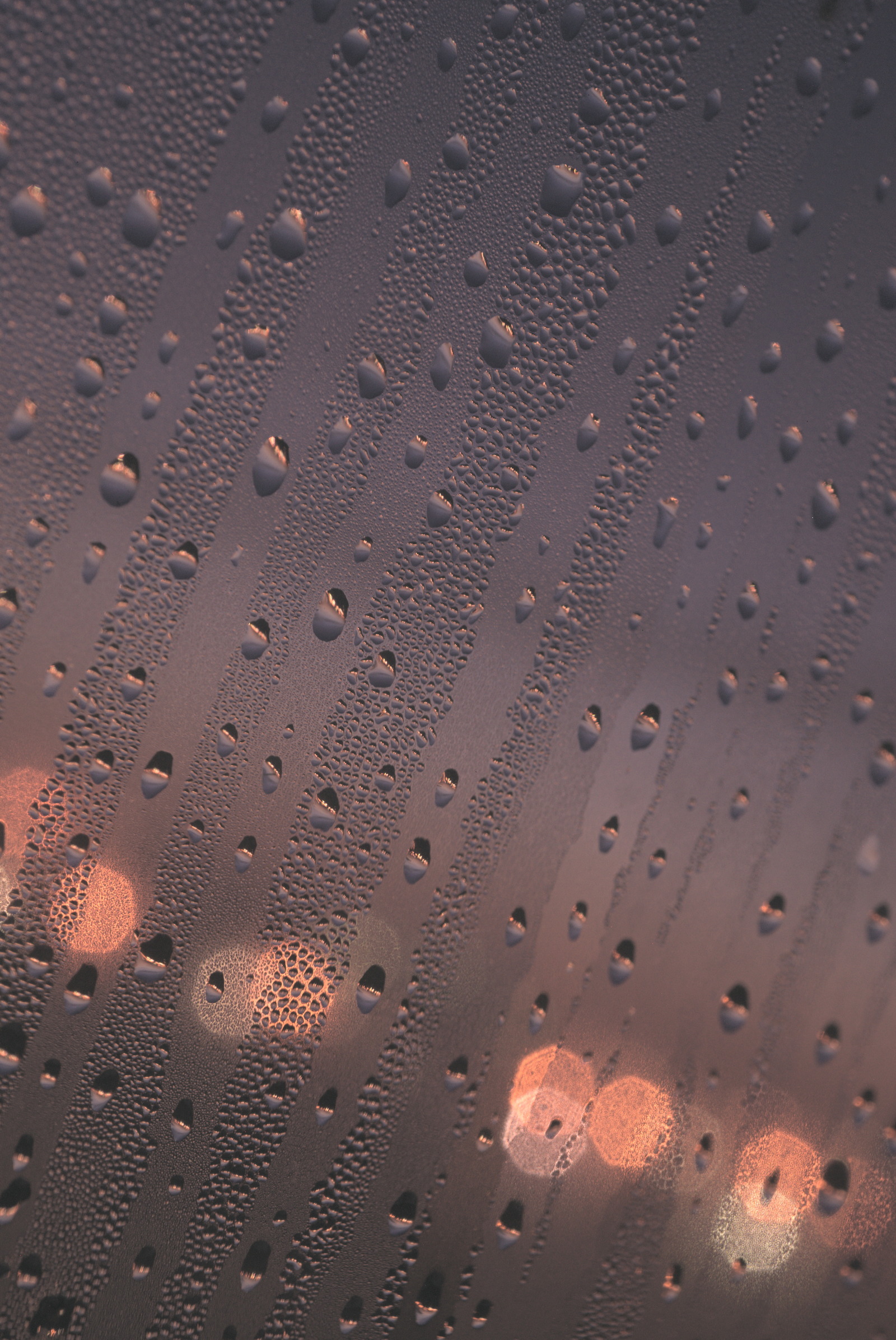 Drops on the window... - My, Window, Drops, Night shooting, moon, Color, Longpost