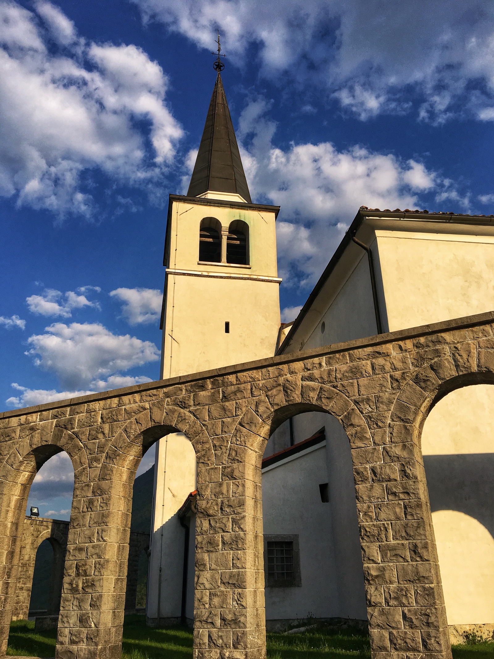 Ossuary and Church of St. Anton Padovansky over Kobarid (Slovenia) - My, Everlasting memory, Ossuary, Echoes of war, Church, Slovenia, World War I, Sunny Valley, Longpost