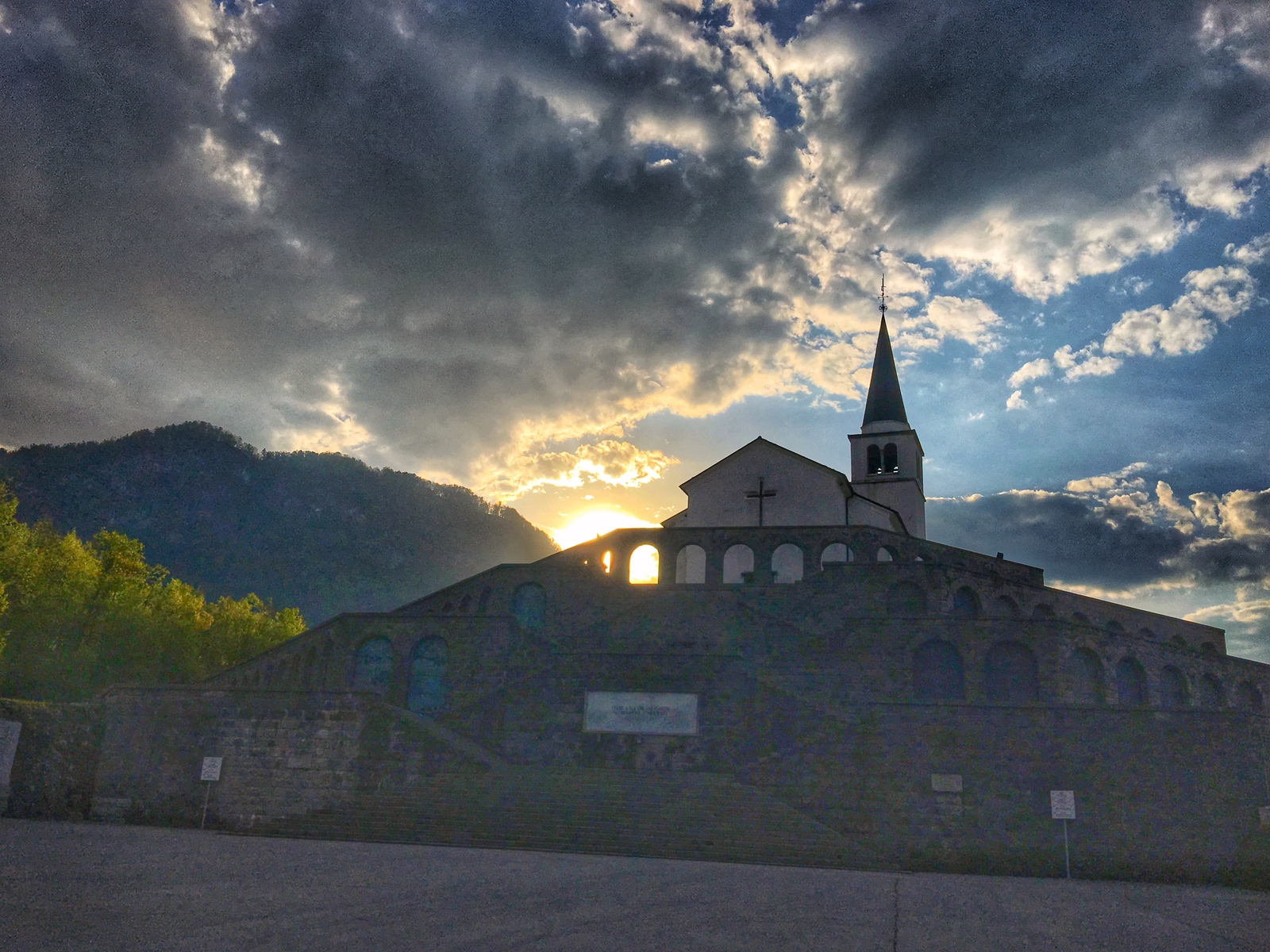 Ossuary and Church of St. Anton Padovansky over Kobarid (Slovenia) - My, Everlasting memory, Ossuary, Echoes of war, Church, Slovenia, World War I, Sunny Valley, Longpost