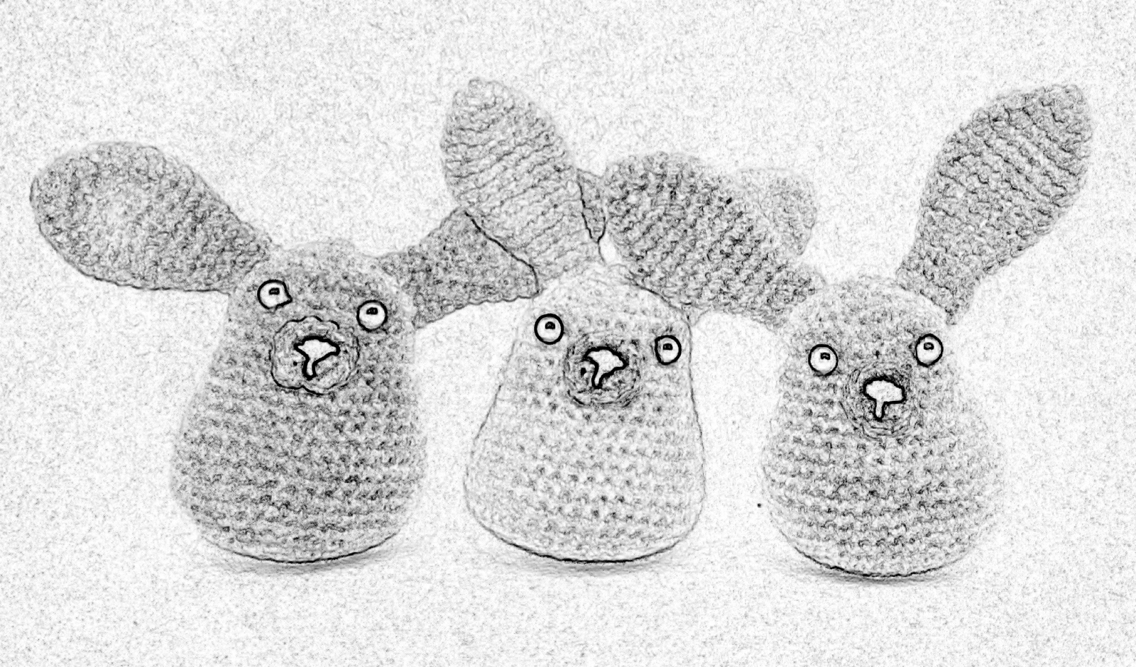 stoned hares - My, Knitting, Hare, Longpost