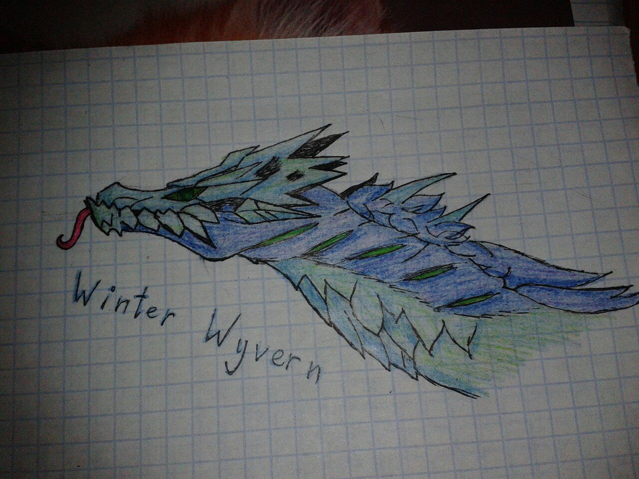 Winter Wyvern персонаж игры DOTA2 (2016) - Моё, Дота 2, Рисунок карандашом, Зима, Персонажи, Dota, Геймеры, Game Art, Рисунок