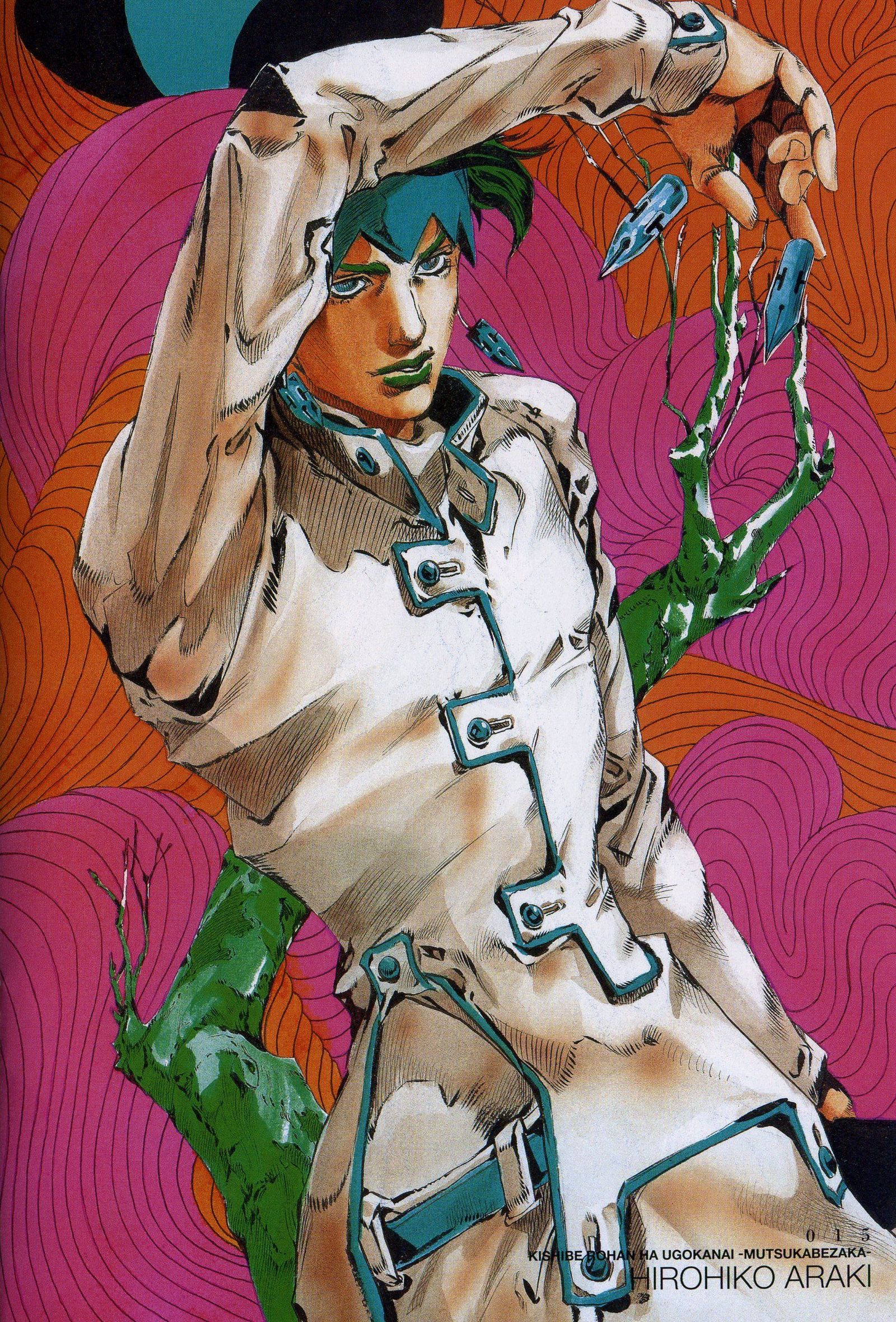 Rohan Kishibe (Artist: Hirohiko Araki) - Jojos bizarre adventure, Anime, Anime art, Manga, Rohan Kishibe, Longpost