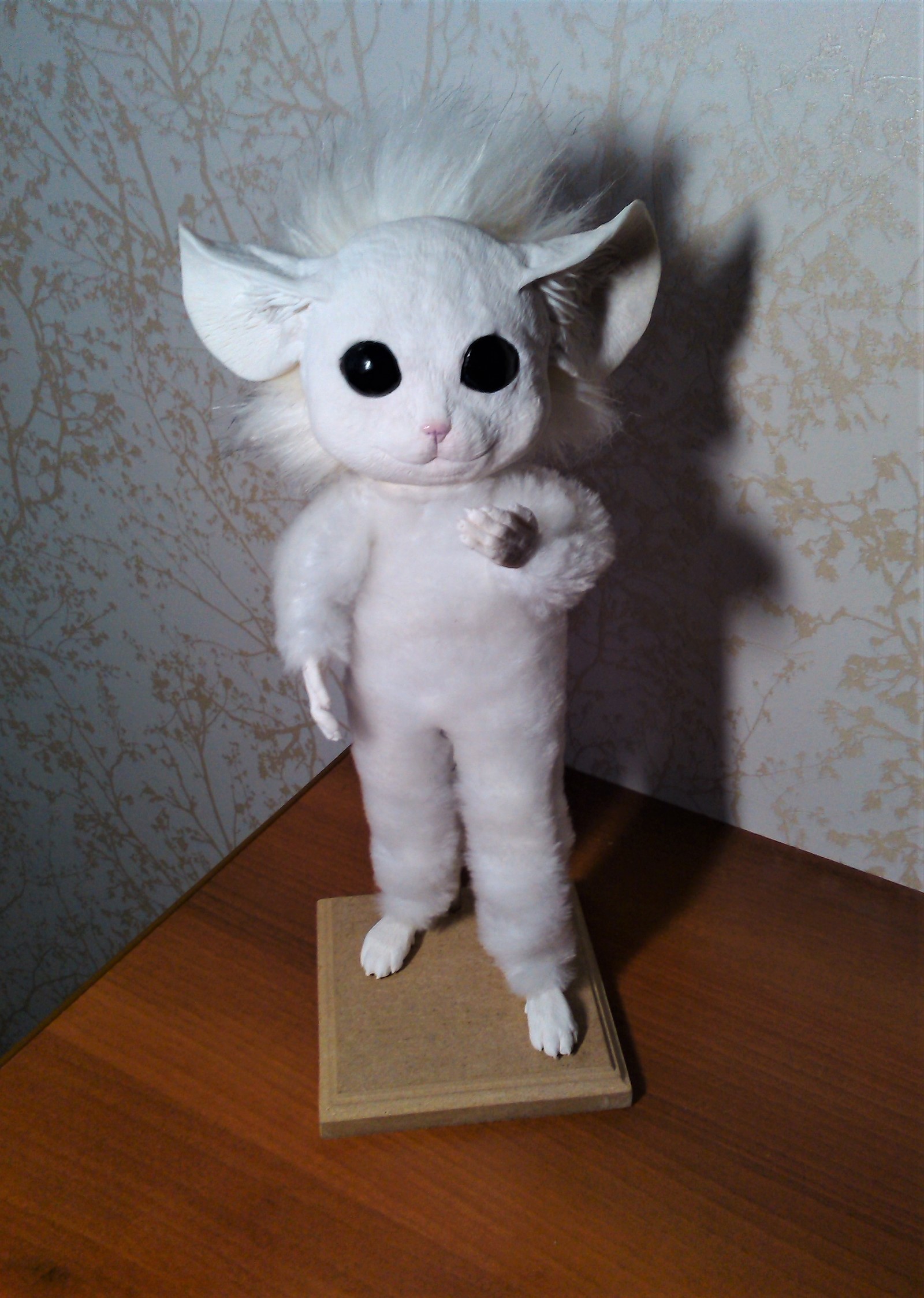 White-footed miracle :3 - My, Doll, Needlework without process, Creation, Mixed media, Longpost