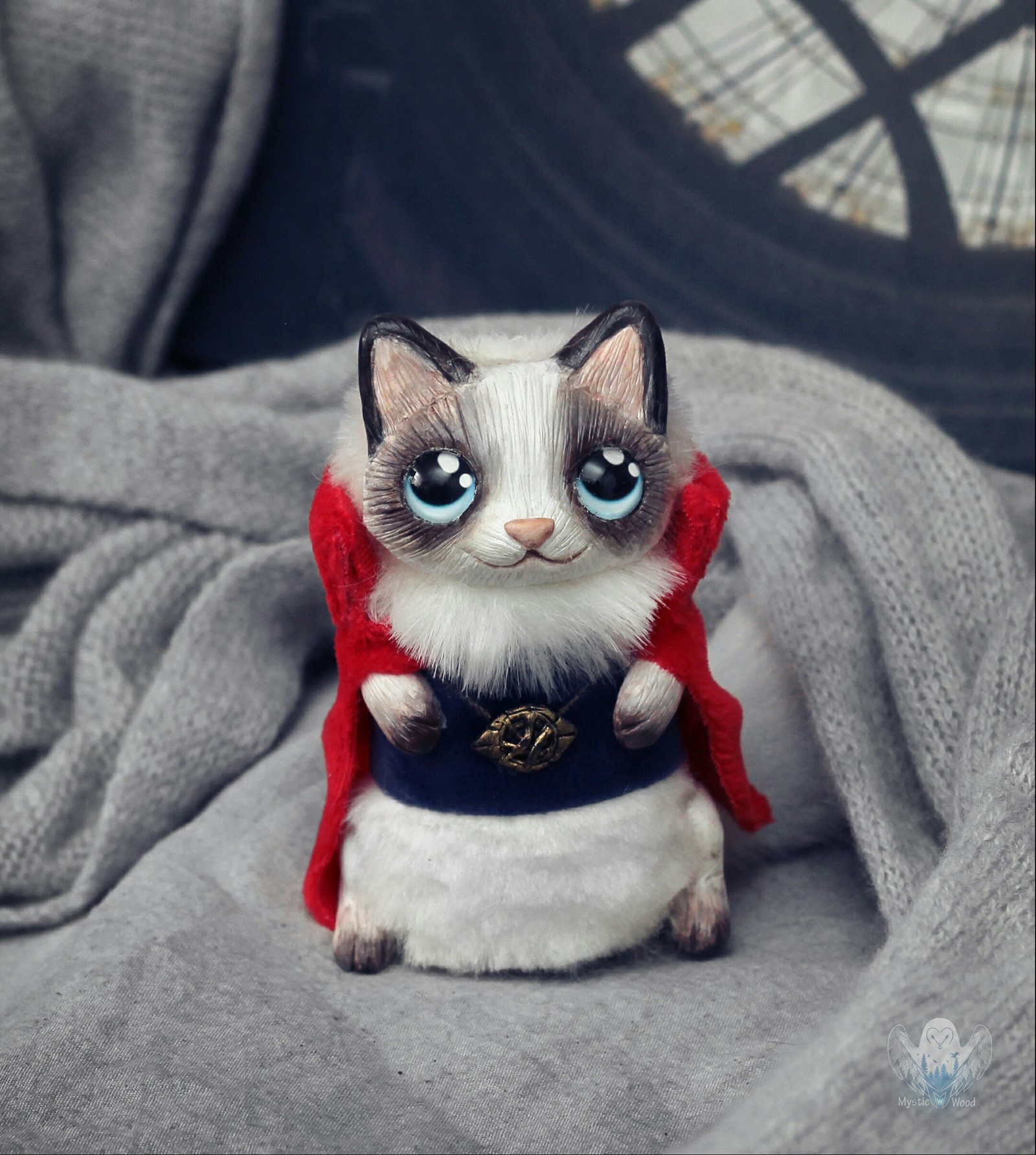 Cat Strange - My, cat, Avengers, Handmade, Needlework without process, Polymer clay, Longpost