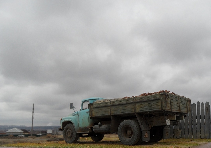 Zil 130 with potatoes. - Stand modeling, Diorama, ZIL-130, Longpost