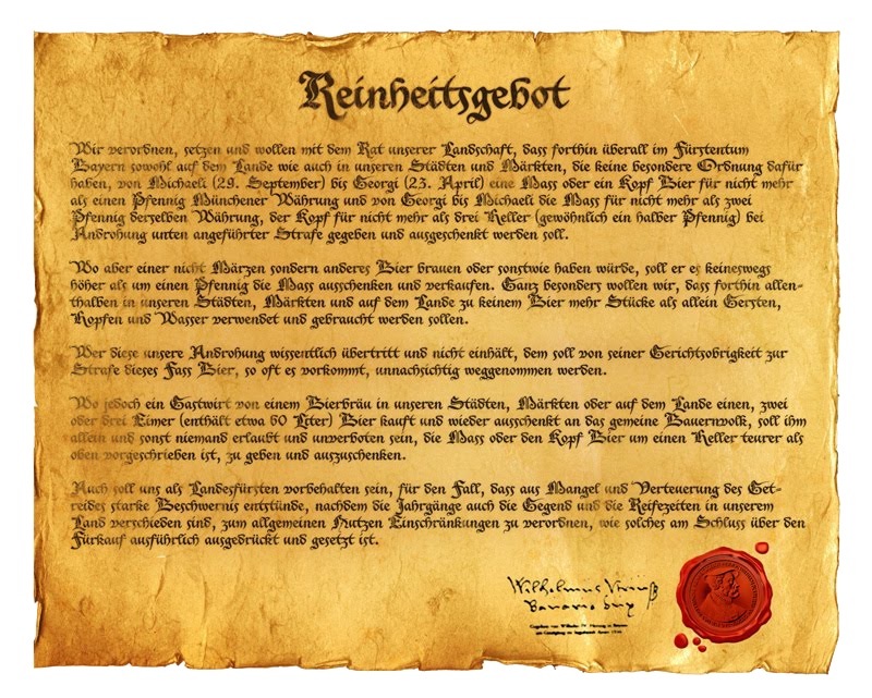 Reinheitsgebot 1516: what is it and is the five-century-old law still relevant? - My, Beer, Brewing, , , Longpost