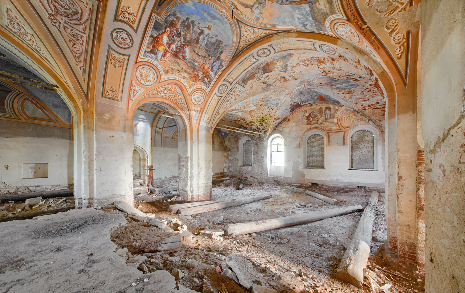 Abandoned church of the 18th century with well-preserved paintings - My, , Temple, Church, Abandoned, Longpost