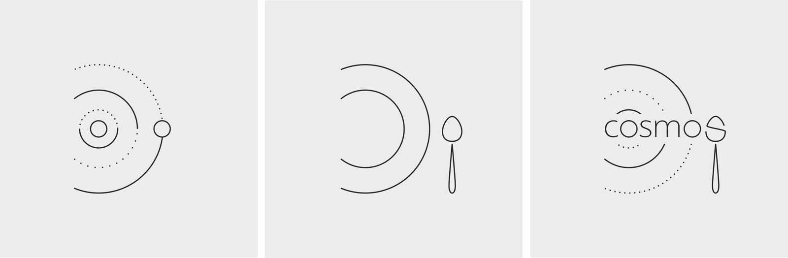 Outline space logos - My, Logo, Design, Creative, Stylization, Minimalism, Logoidea, Longpost