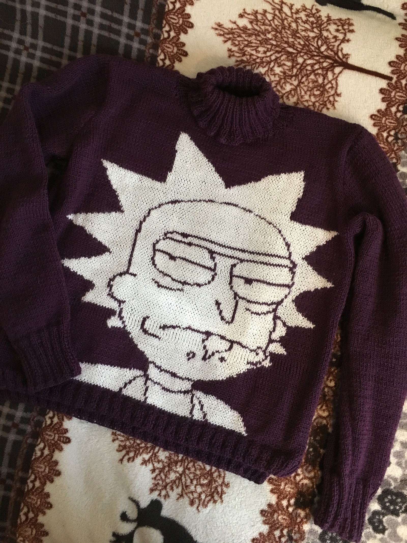 I turned myself into a sweater Morty - Hobby, Knitting a sweater, With your own hands, Knitting, Rick, Rick and Morty, My