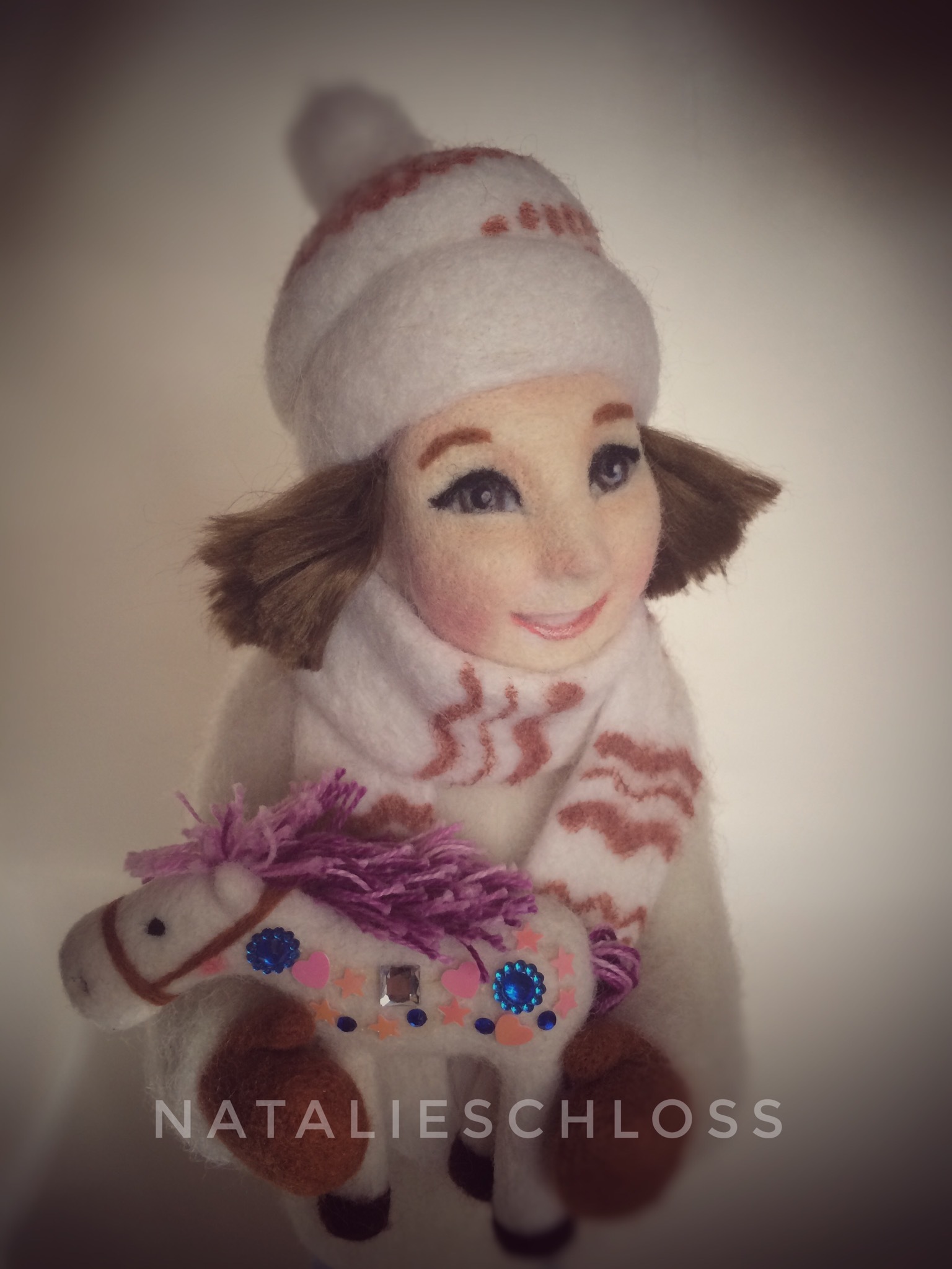 Girl from the 50s... - Longpost, Idea, Hobby, , Needlework without process, Dry felting, My