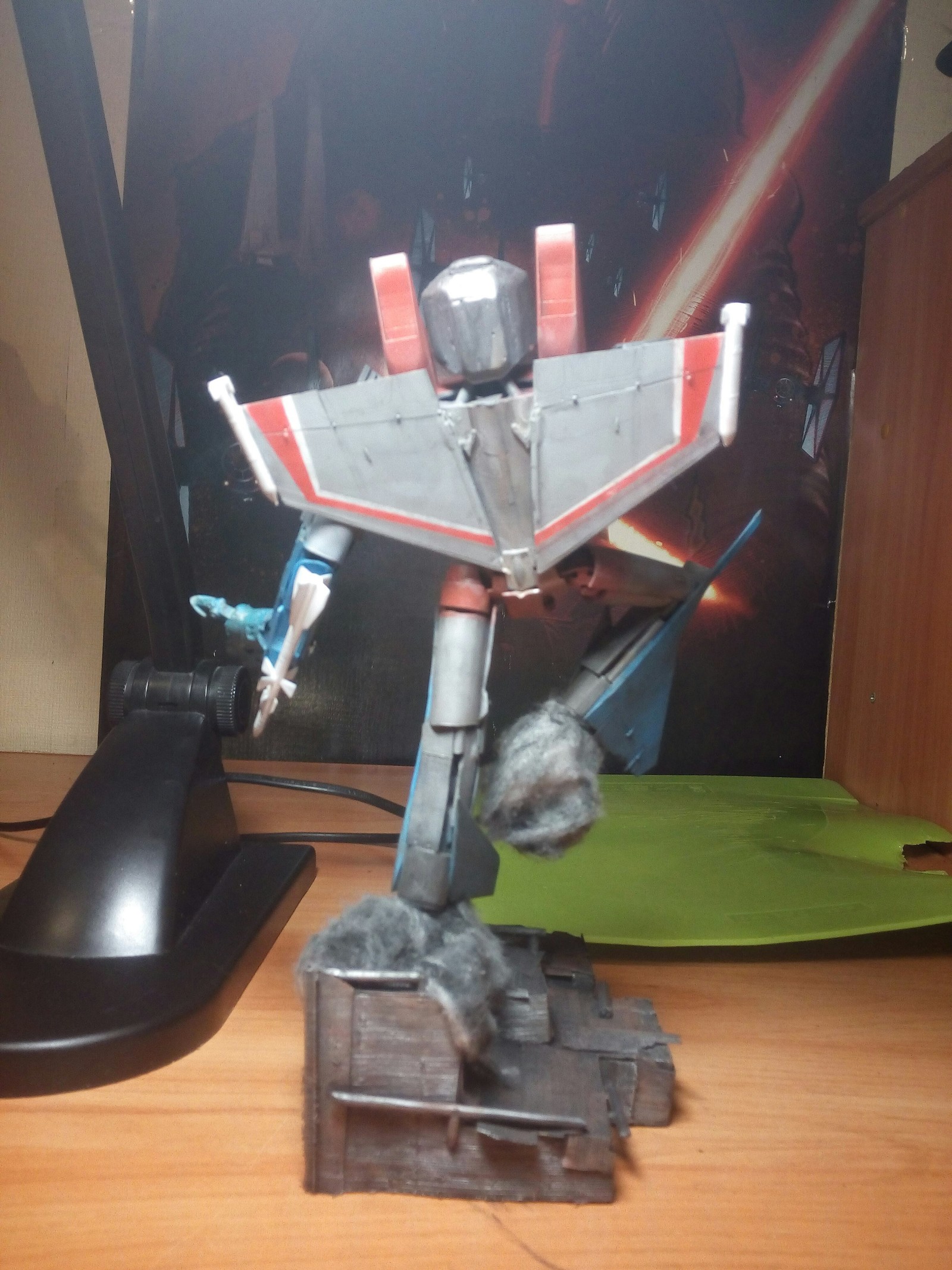 Starscream from Starlight Moment 29 - My, Decepticon, Stand modeling, Aircraft modeling, Post #9905741, Diorama, Longpost