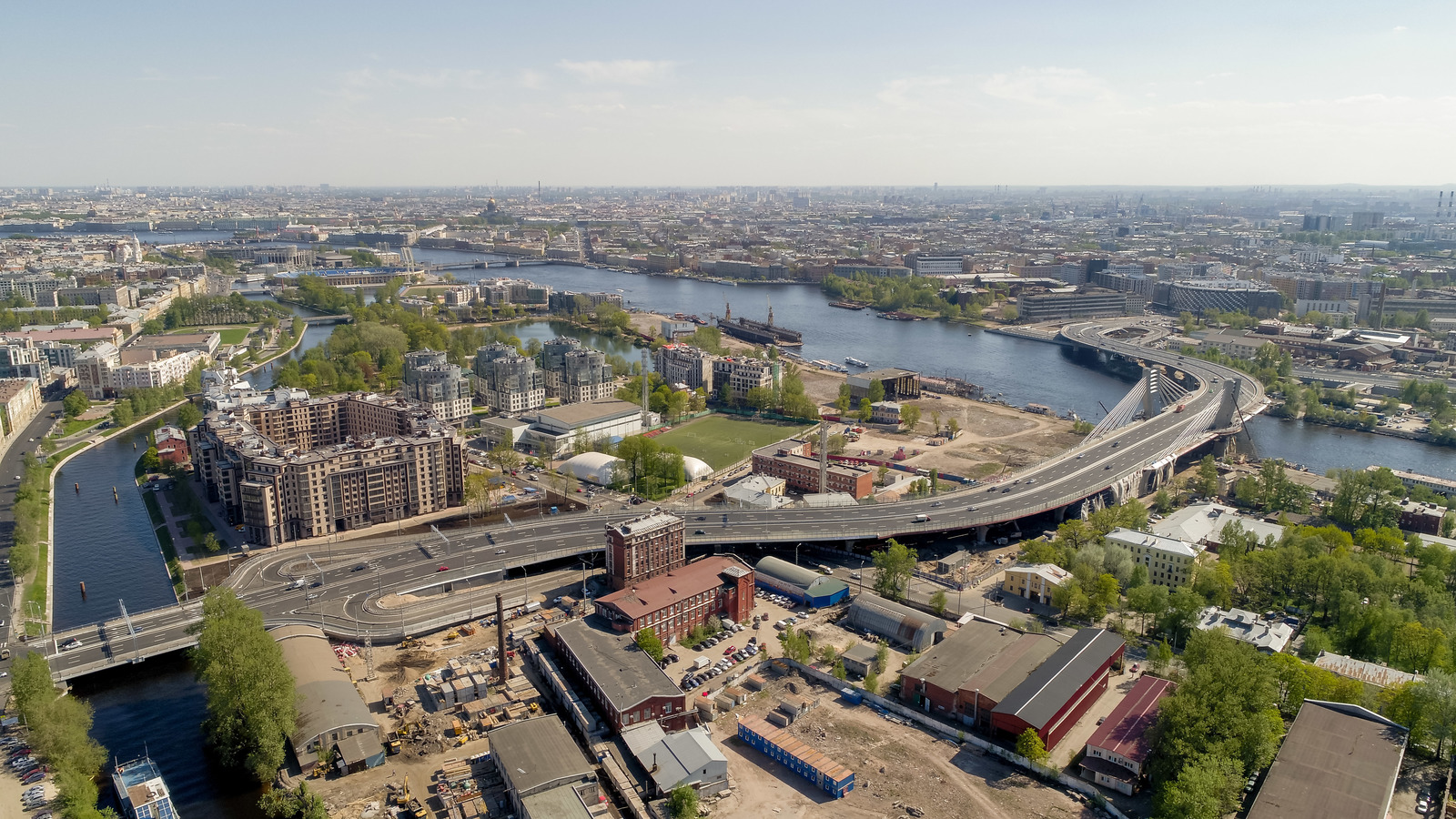 Вот и я там Побетанкурил - Моё, Развязка, Мост, Мост бетанкура, Петроградка, Васька, Квадрокоптер, Видео, Длиннопост