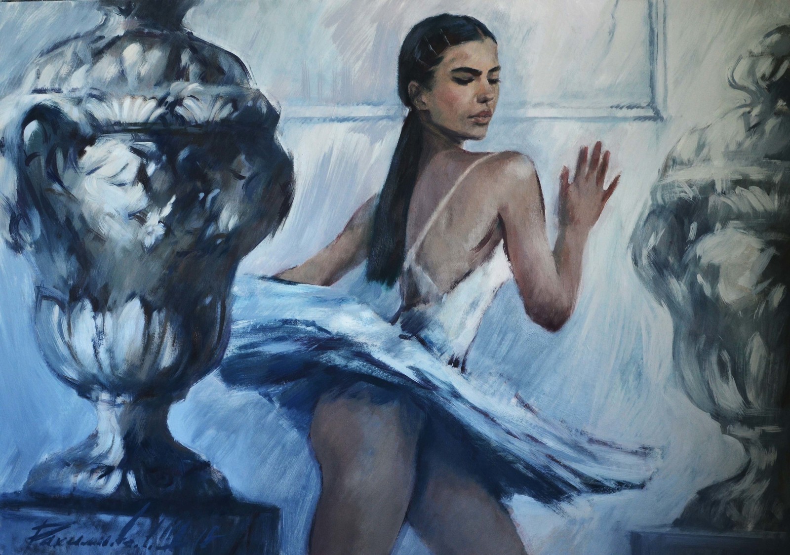 Ballerinas - My, Izhevsk, Ballerinas, Painting, Flowers