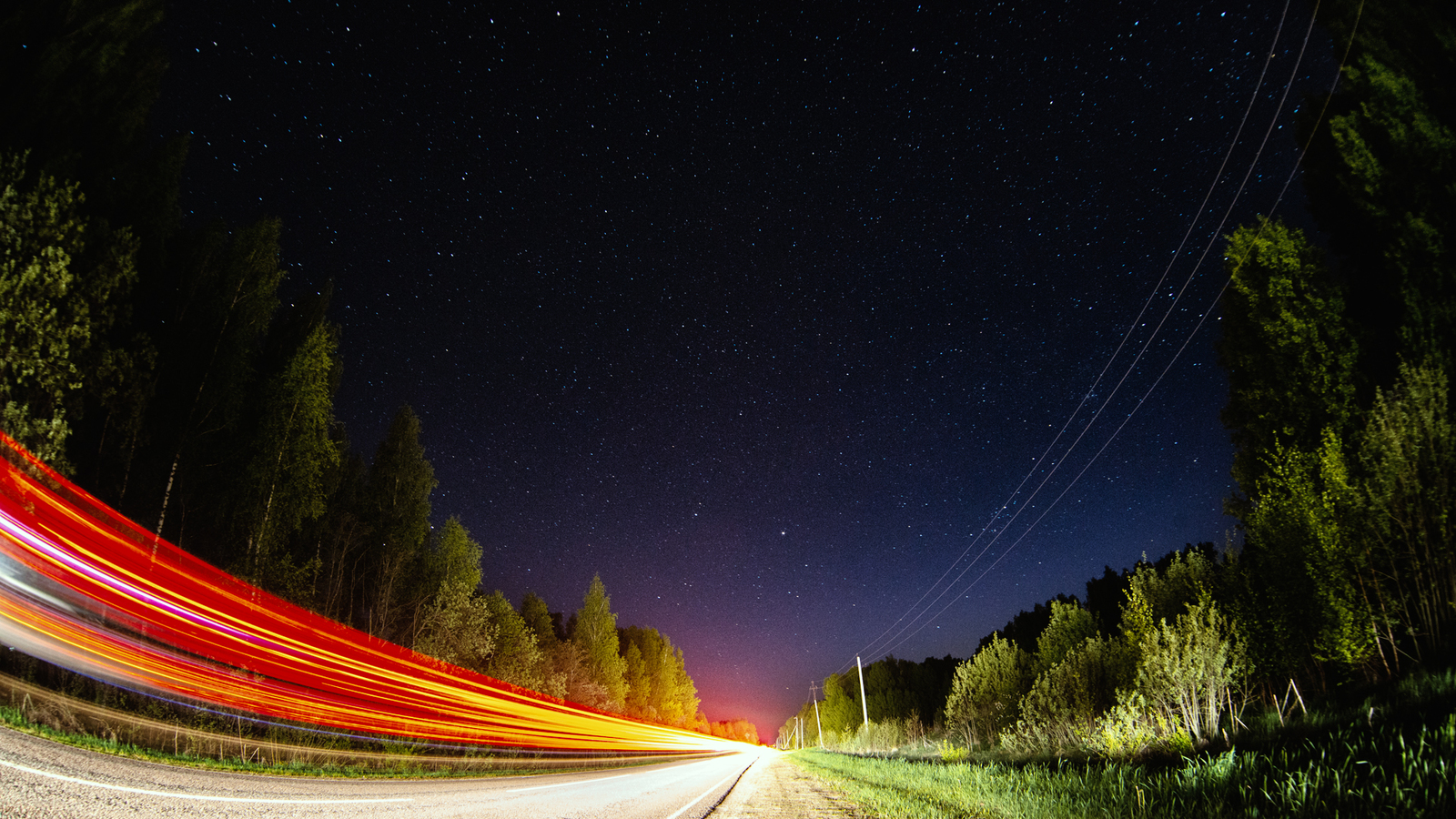 12 May. Moscow region. - My, Photographer, Подмосковье, Night, Stars, Sky, Road, Longpost, The photo