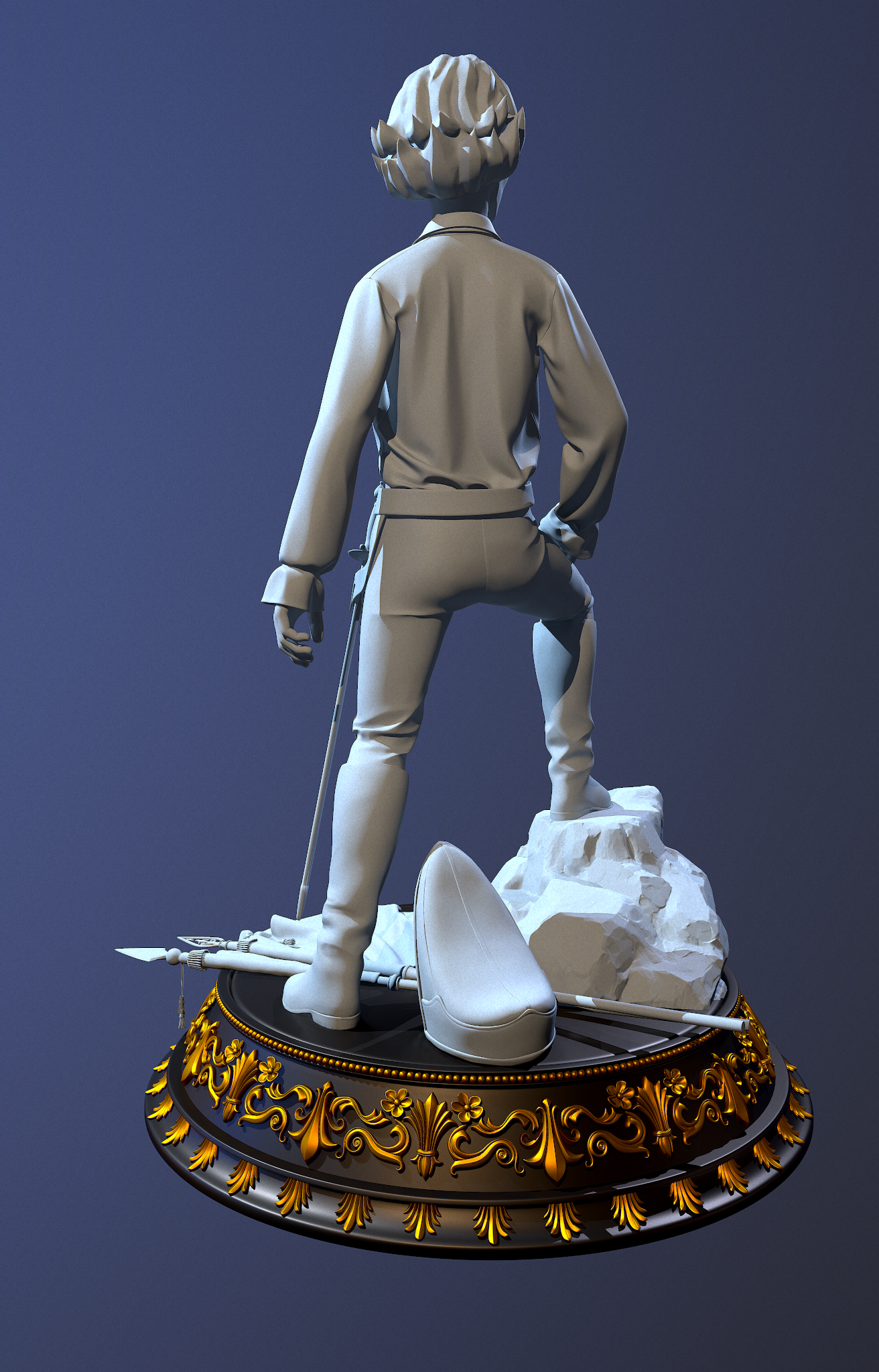 Suvorov - My, Suvorov, Figure, 3D, Character Creation, 3D graphics, Graphics, Sculpture, Longpost