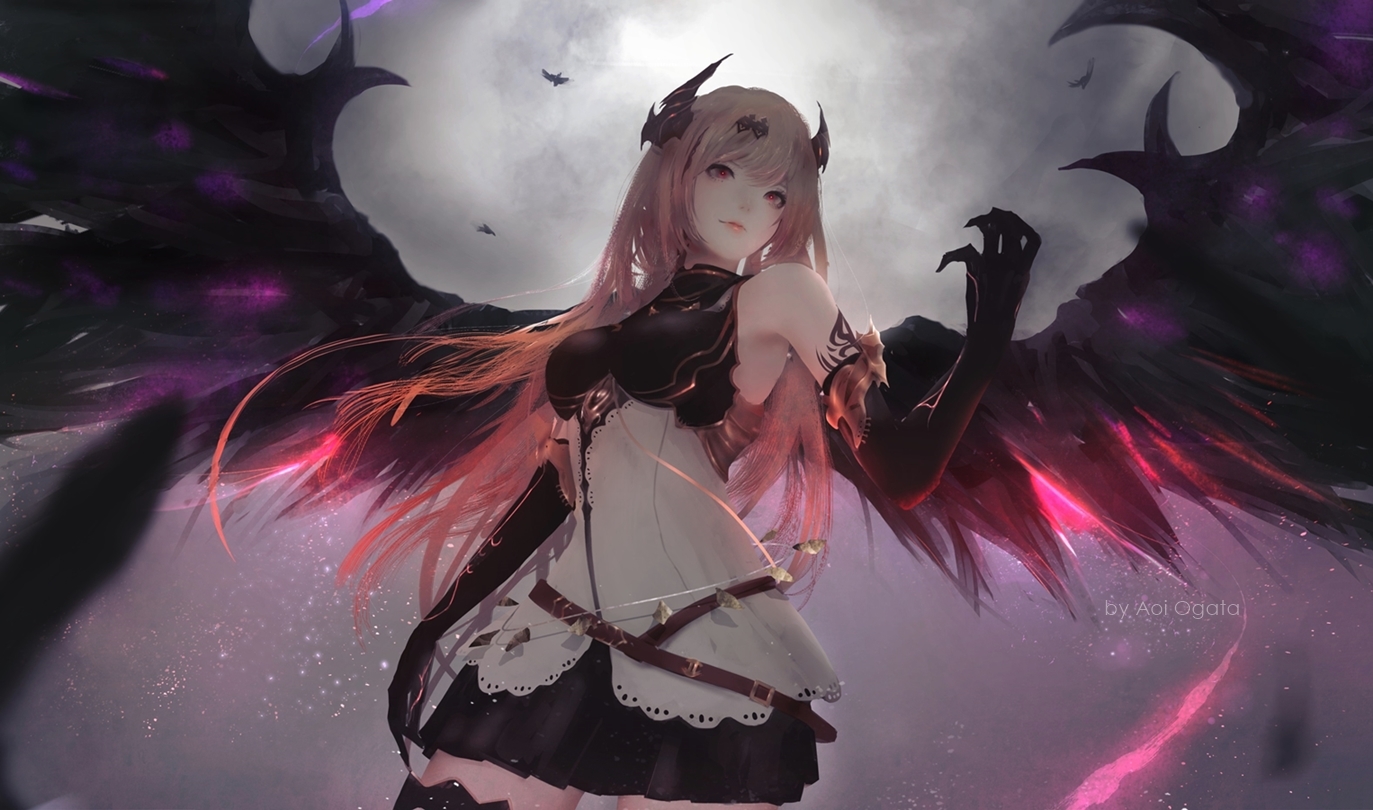 Dark Angel Olivia - Anime Art, Аниме, Арт, Aoi Ogata, Granblue Fantasy, Dark Angel Olivia