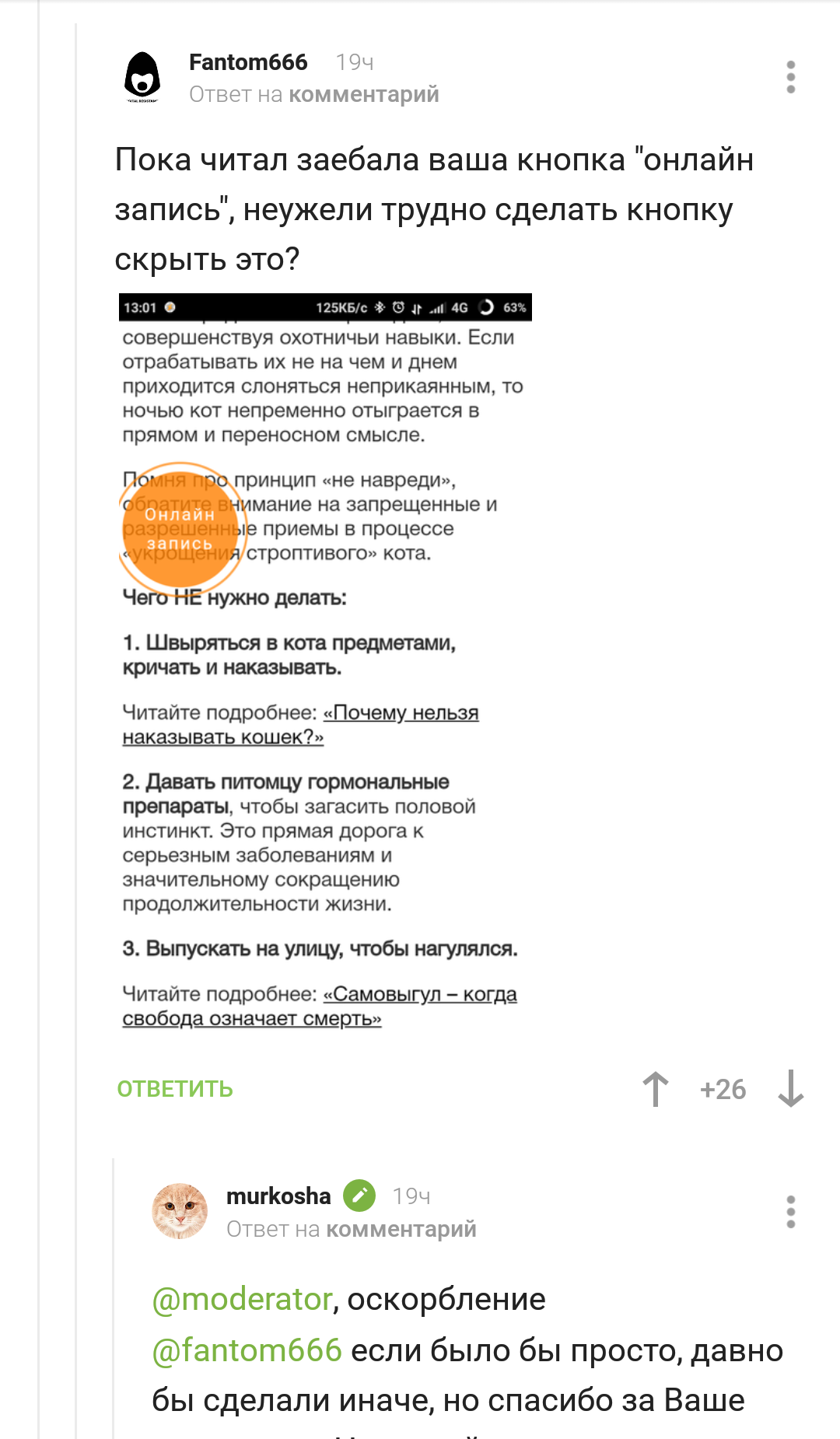 Другая сторона монеты - Скриншот, Комментарии на Пикабу, Приют муркоша, Длиннопост