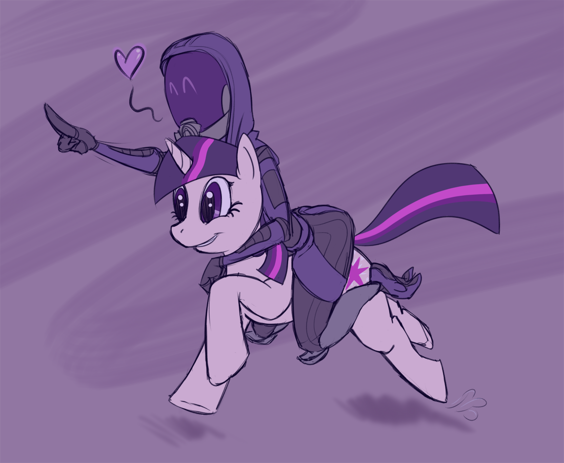 My Little Quarian - My Little Pony, Twilight sparkle, Crossover, Tali Zorah, Mass Effect, Кроссовер