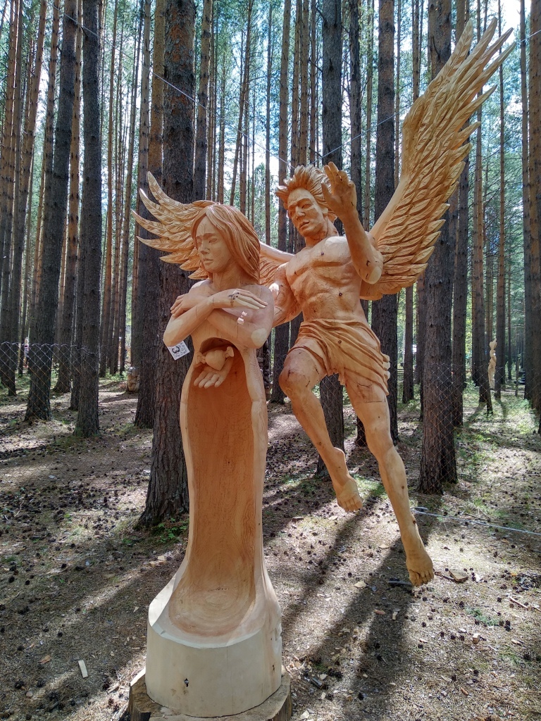 Lukomorye 2018 - Festival of Wooden Sculptures - My, Lukomorye, Wood sculpture, Irkutsk, The festival, Art, Animals, Holidays, Nature, Longpost