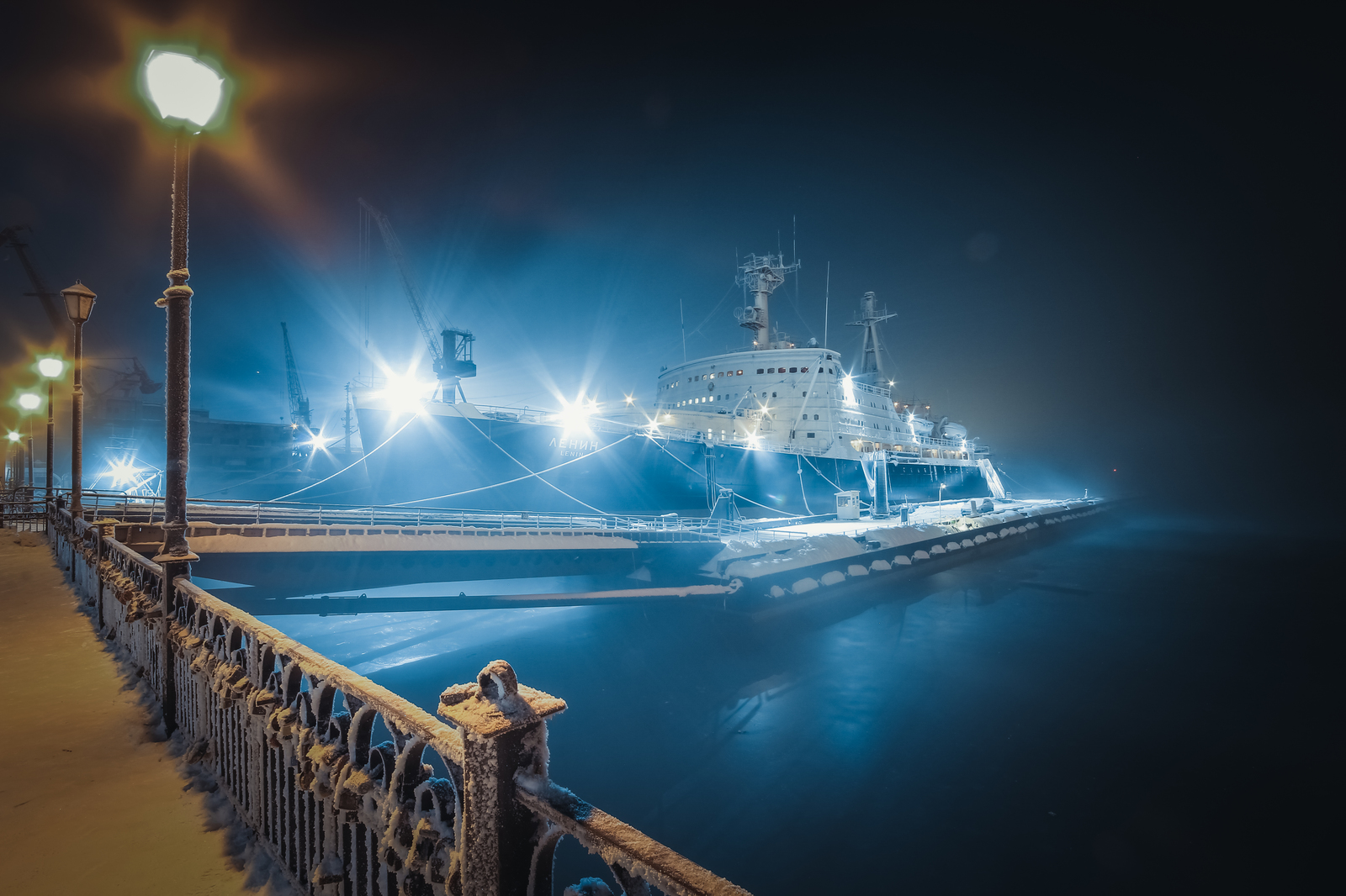 port city - My, The photo, Murmansk, Canon 60d, Winter, polar night, Longpost