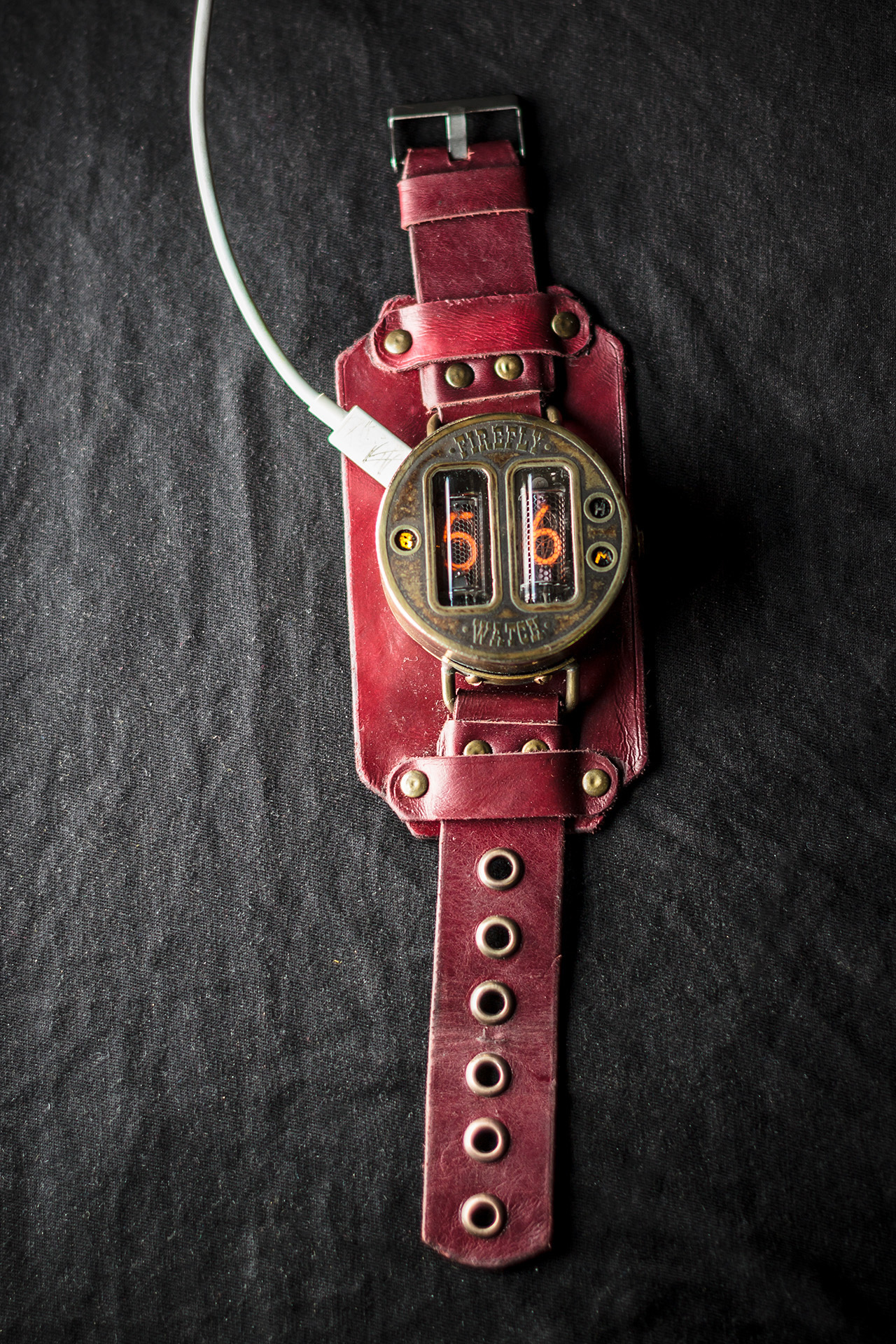 Wrist lamp watch IN - 14 - My, Steampunk, Lamp clock, Nixie clock, In-14, Longpost