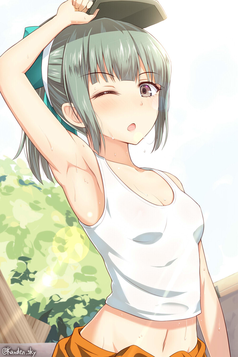 Yubari (Artist: Kanden Suki) - NSFW, Kantai collection, Anime, Anime art, Yuubari, Kanden suki, Longpost