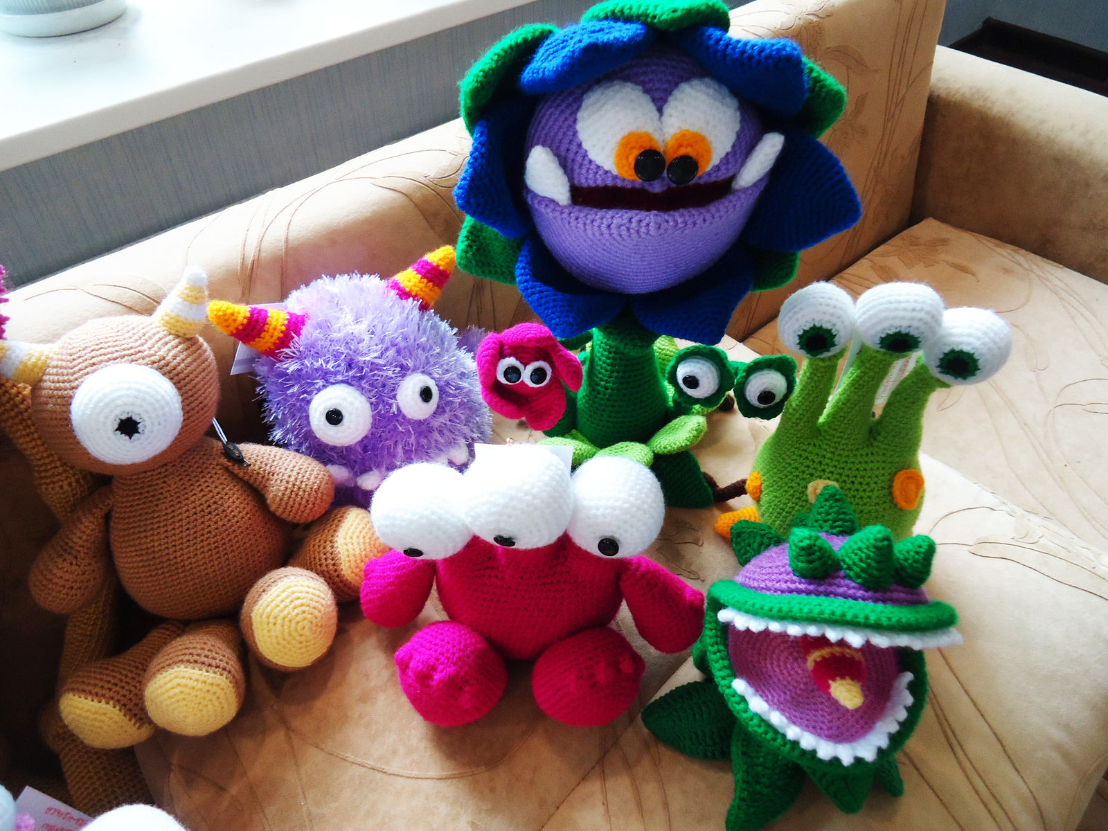 Family photo - My, Handmade, Handmade, Toys, Amigurumi, Monster, Longpost, Presents, , Babayka