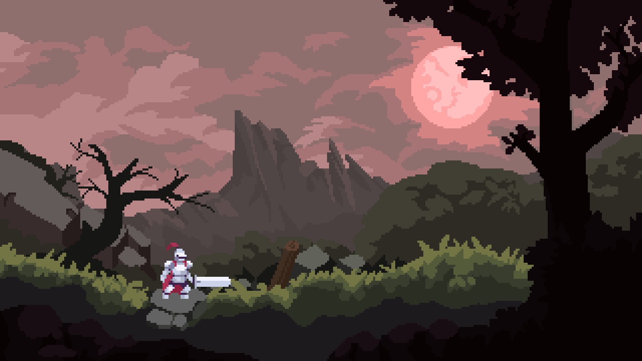 Path through the forest - My, Forest, Pixel Art, Pixel, Dark souls, Mockup