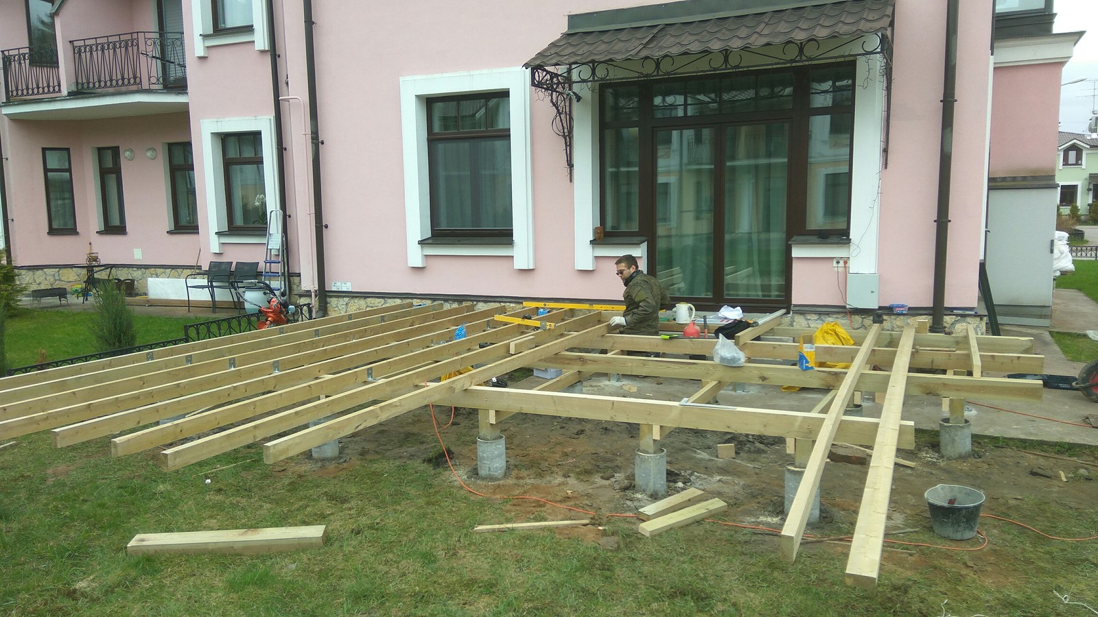 Hedge. Terrace. Step by step paving - My, Terrace, Paving stones, Lawn, Dacha, Landscape design, Saint Petersburg, Longpost