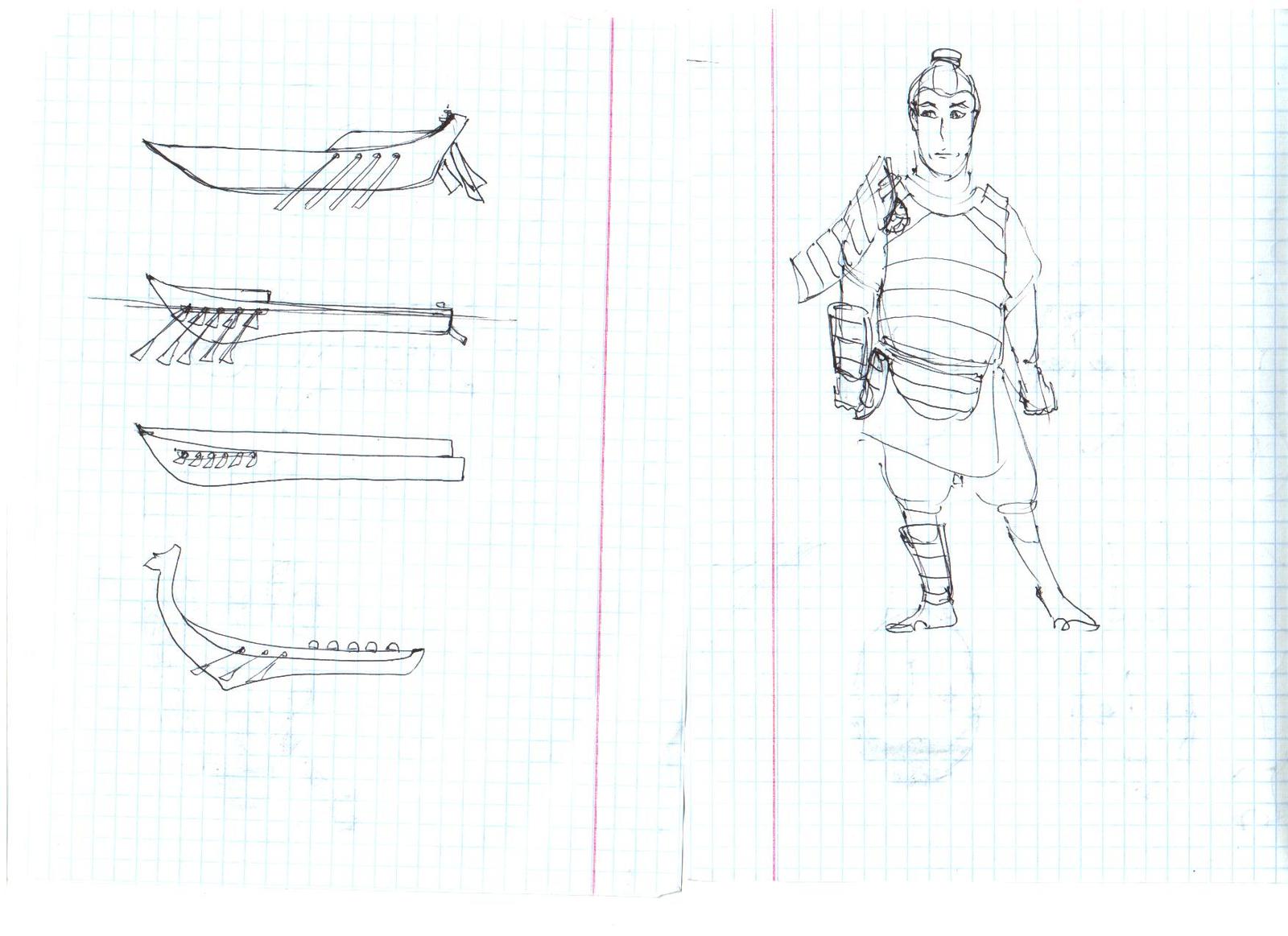 Sketches (sketches) for the Isle of Masks universe - My, 121703, , Longpost